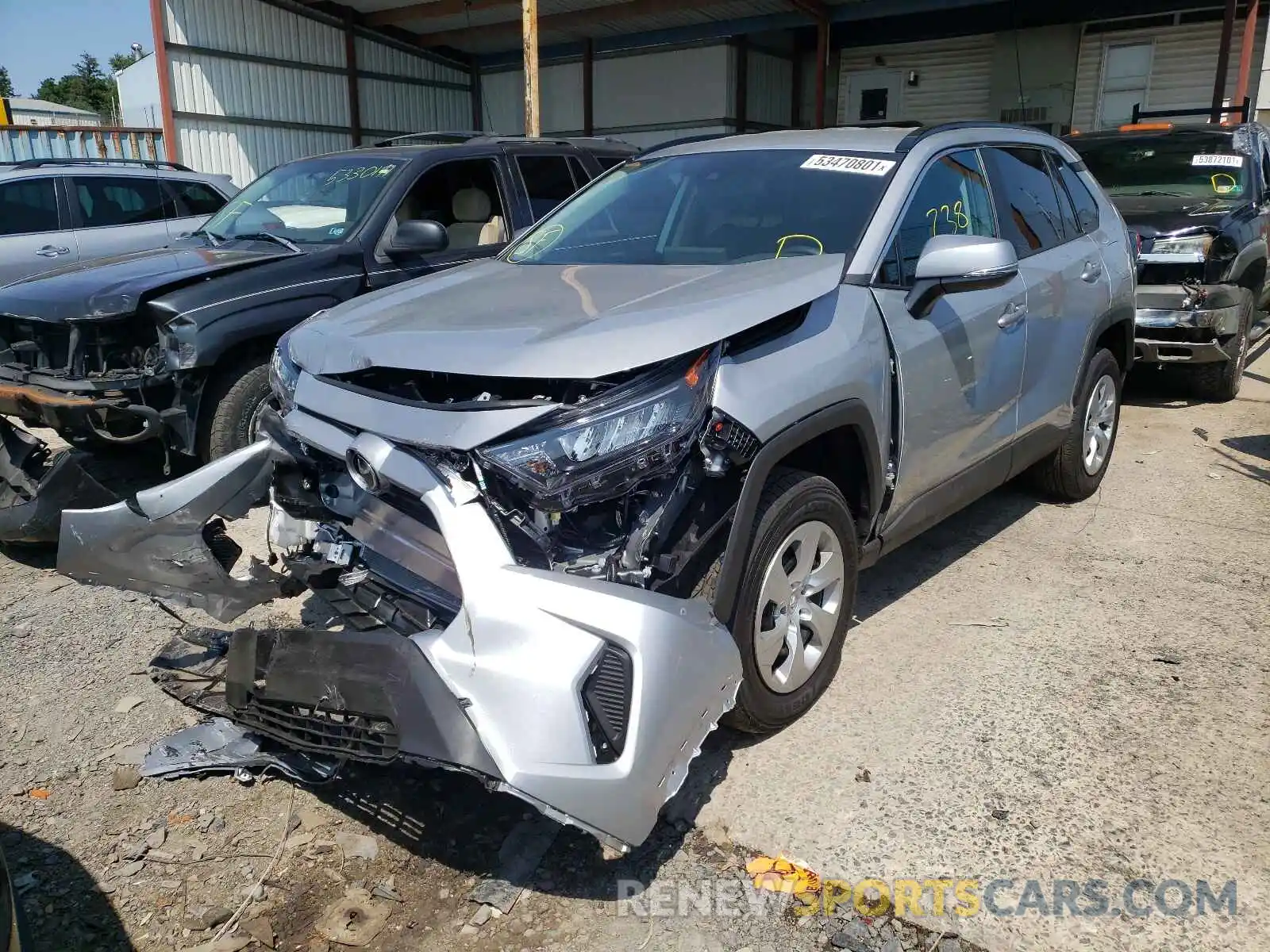 2 Photograph of a damaged car 2T3G1RFV3MW219247 TOYOTA RAV4 2021