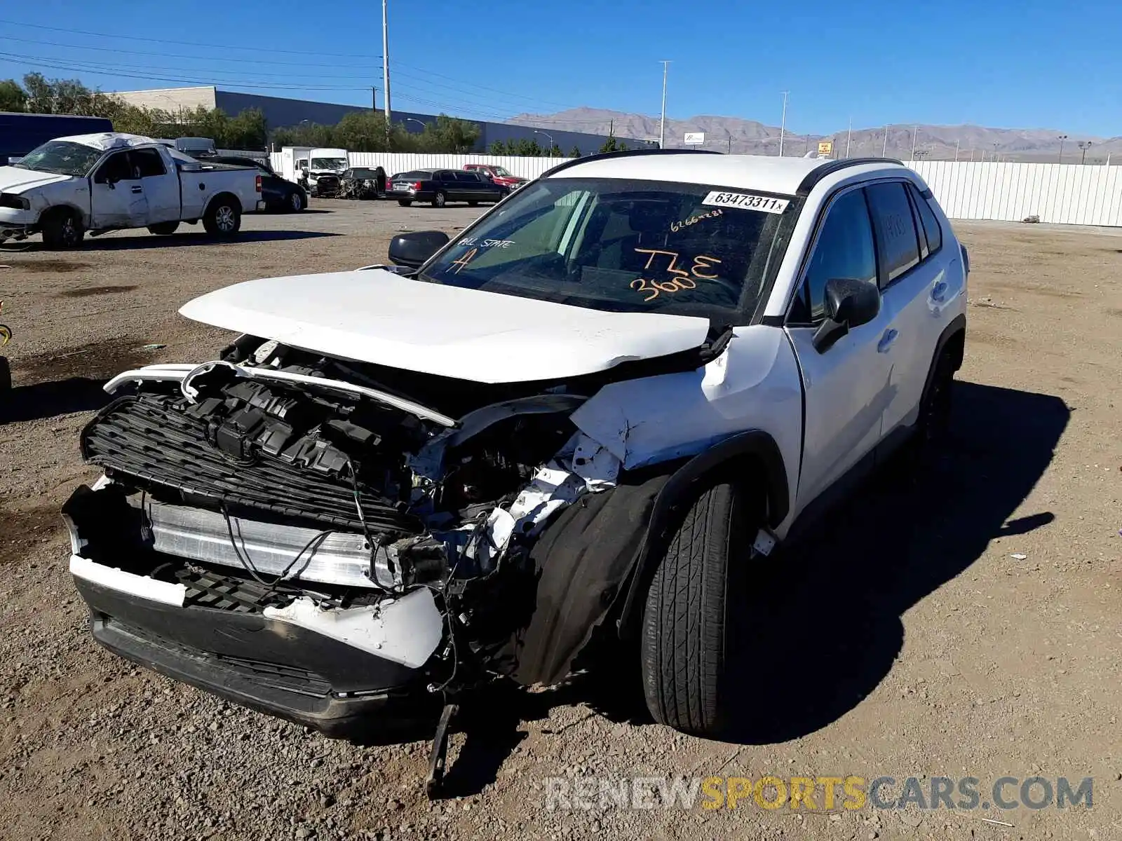 2 Photograph of a damaged car 2T3H1RFV0MC103414 TOYOTA RAV4 2021