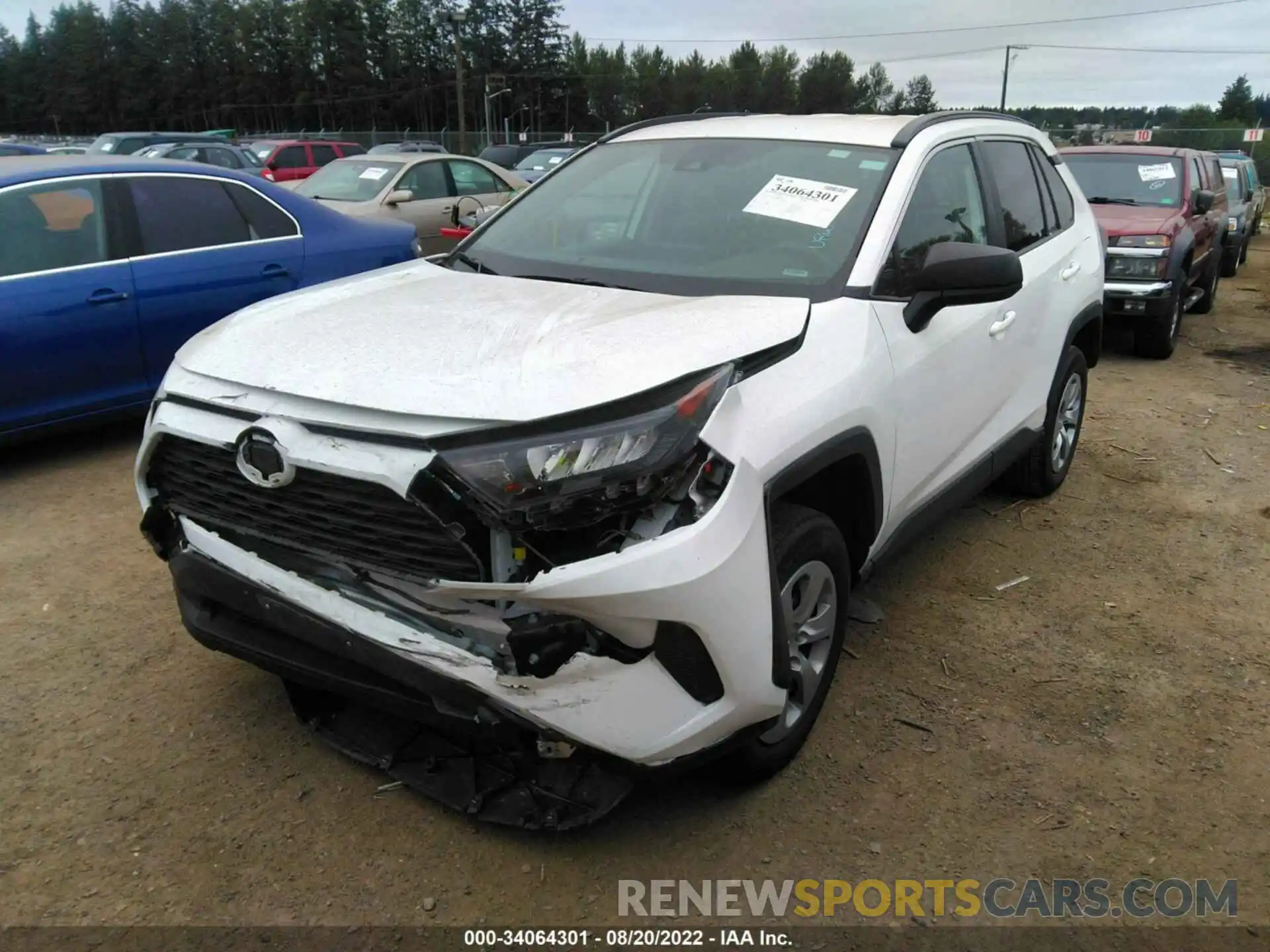 2 Photograph of a damaged car 2T3H1RFV1MW150031 TOYOTA RAV4 2021