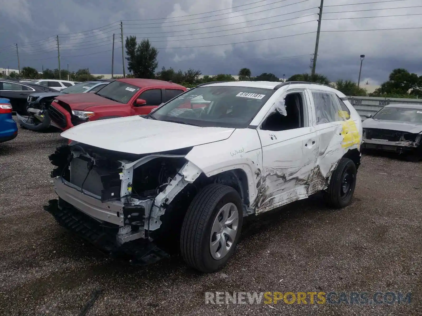 2 Photograph of a damaged car 2T3H1RFV1MW165354 TOYOTA RAV4 2021