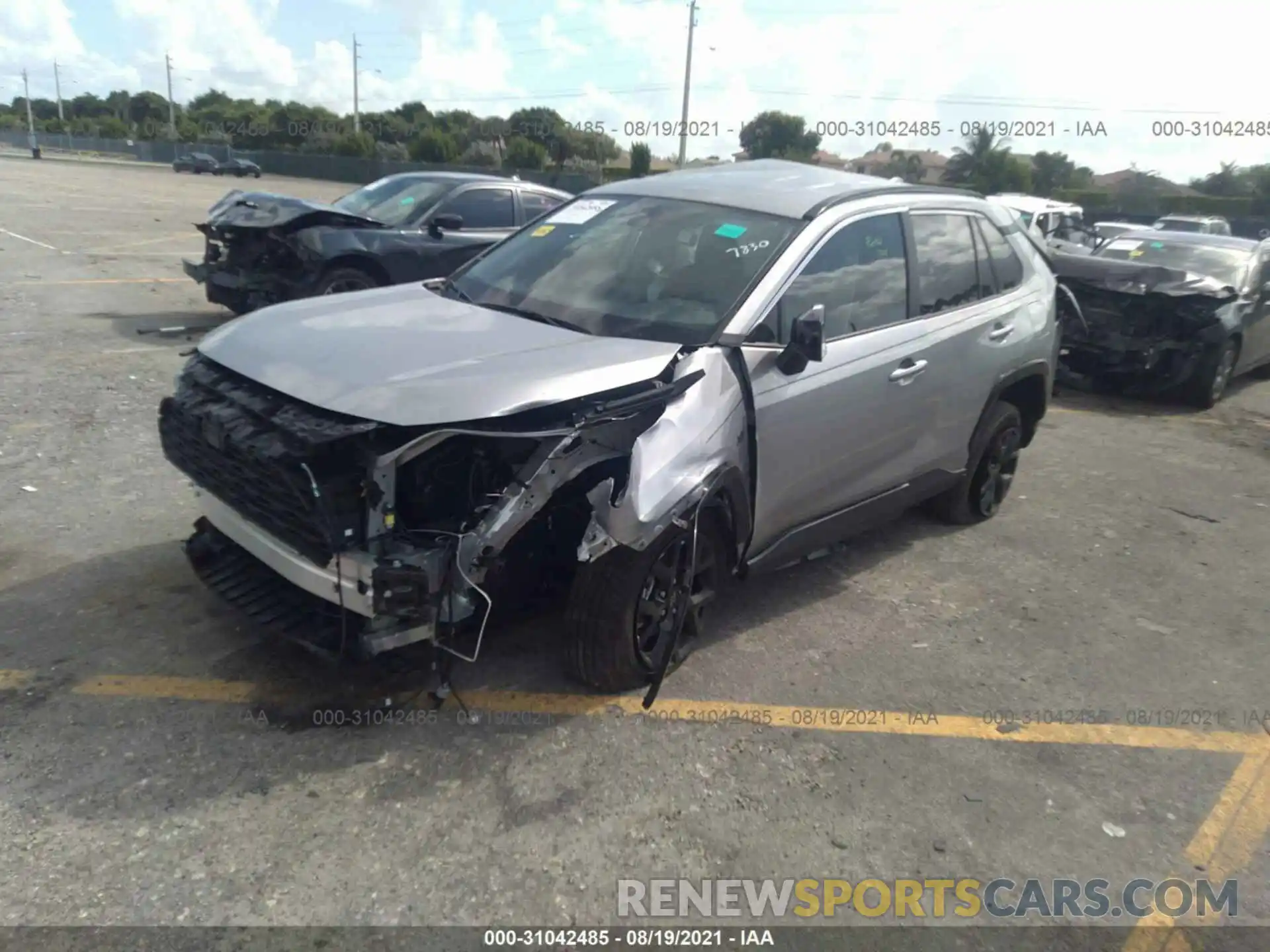 2 Photograph of a damaged car 2T3H1RFV3MC147830 TOYOTA RAV4 2021