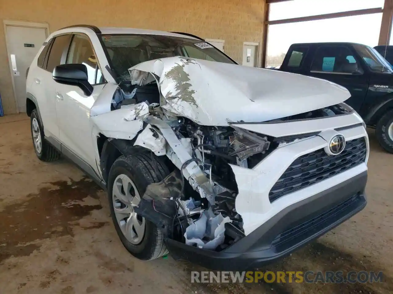 1 Photograph of a damaged car 2T3H1RFV3MW123445 TOYOTA RAV4 2021