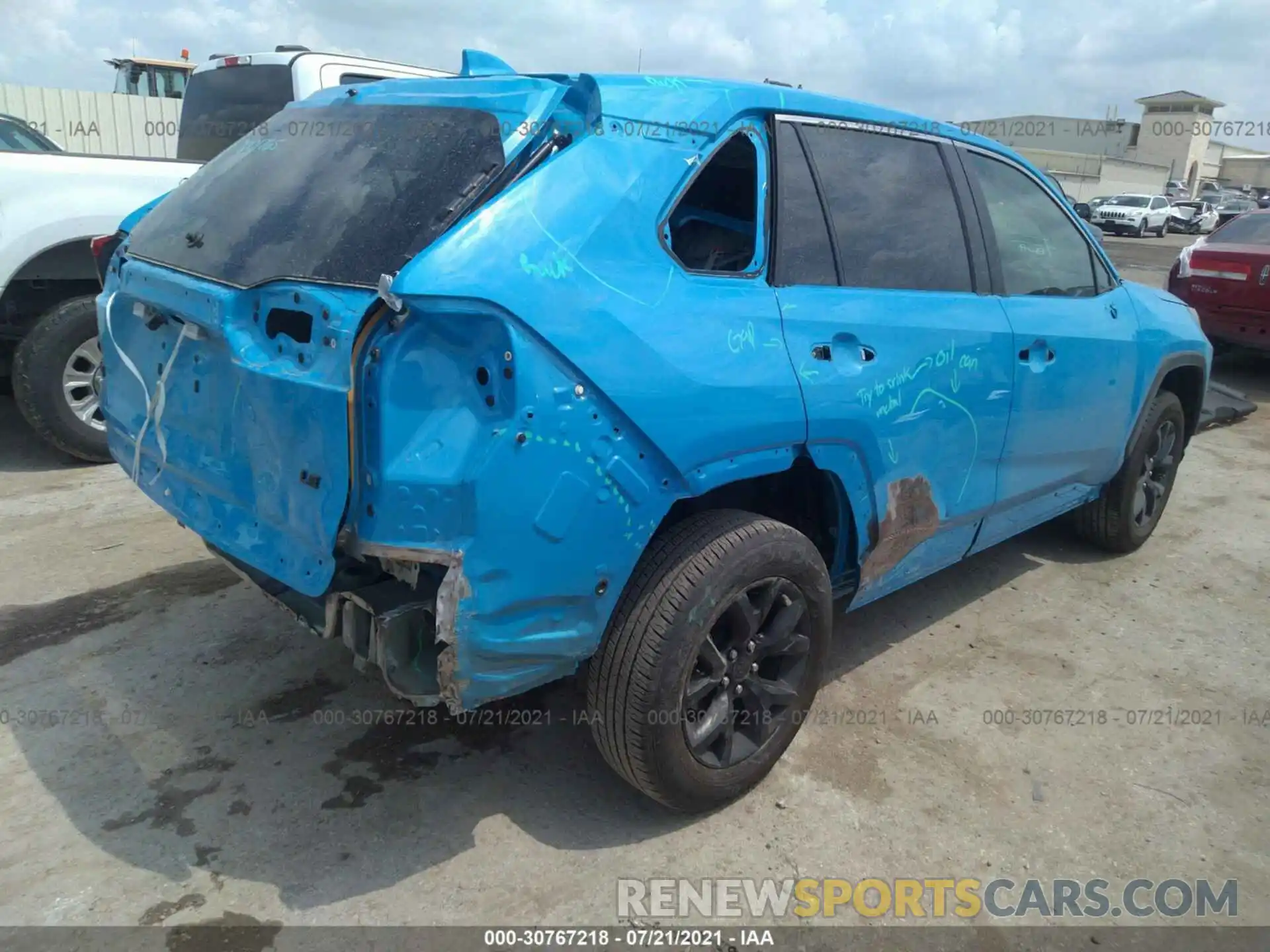 4 Фотография поврежденного автомобиля 2T3H1RFV3MW130766 TOYOTA RAV4 2021