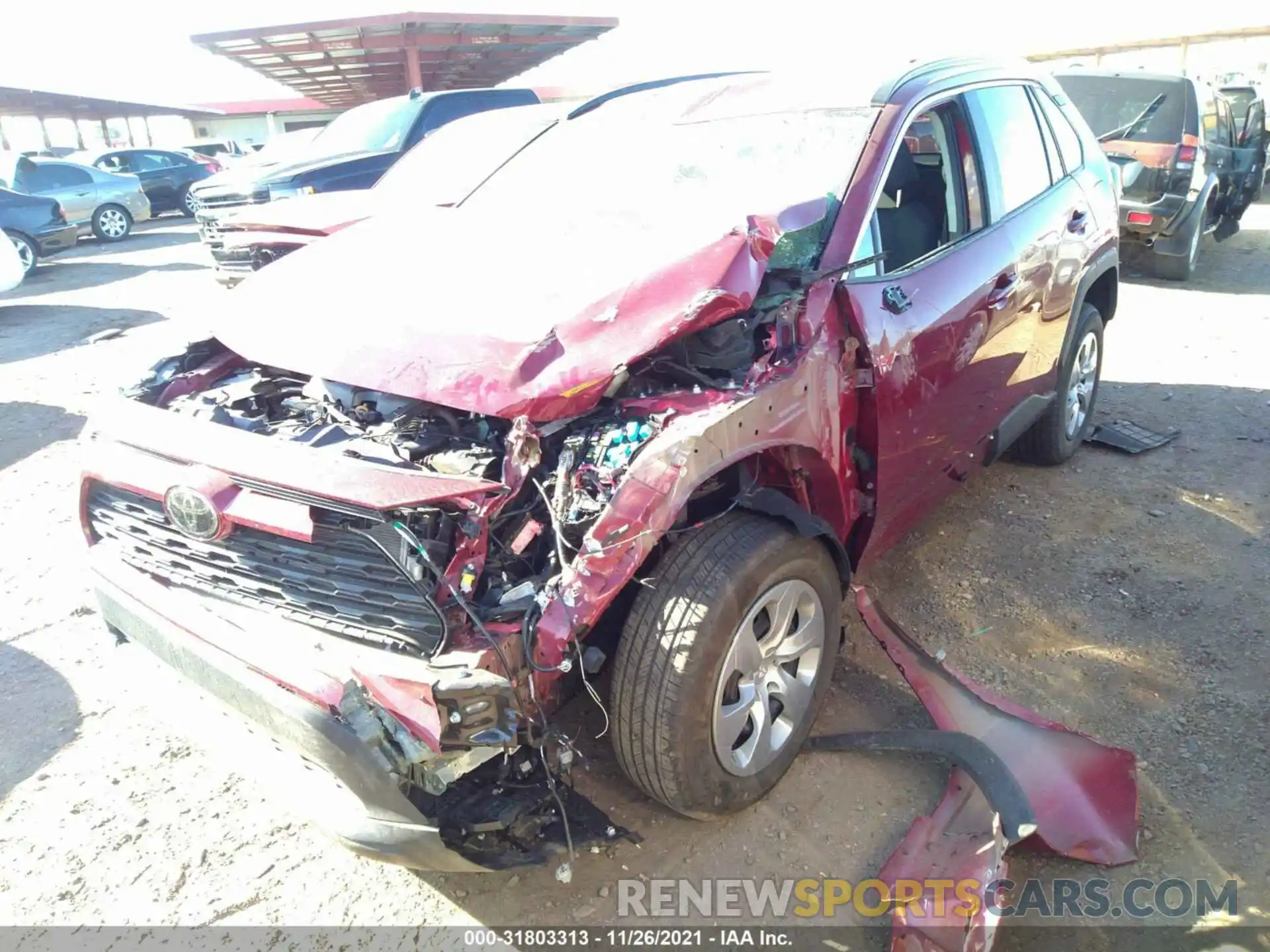 2 Photograph of a damaged car 2T3H1RFV4MW161072 TOYOTA RAV4 2021