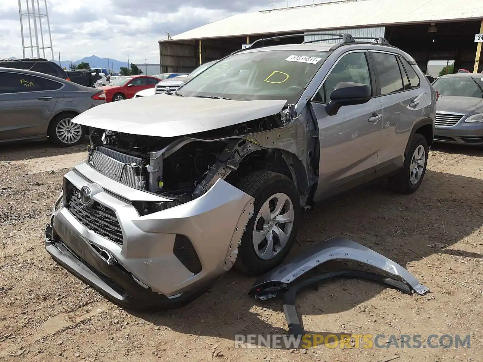 2 Photograph of a damaged car 2T3H1RFV5MC139762 TOYOTA RAV4 2021