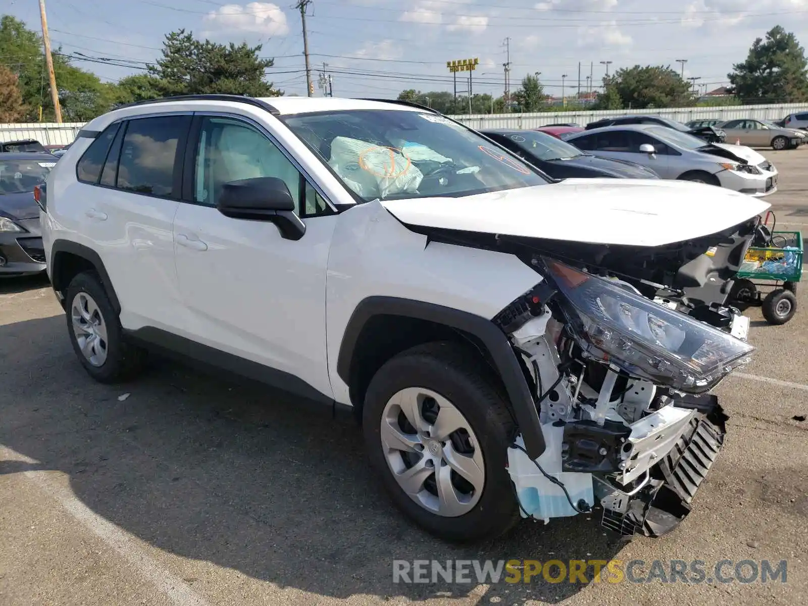 1 Photograph of a damaged car 2T3H1RFV6MW153250 TOYOTA RAV4 2021