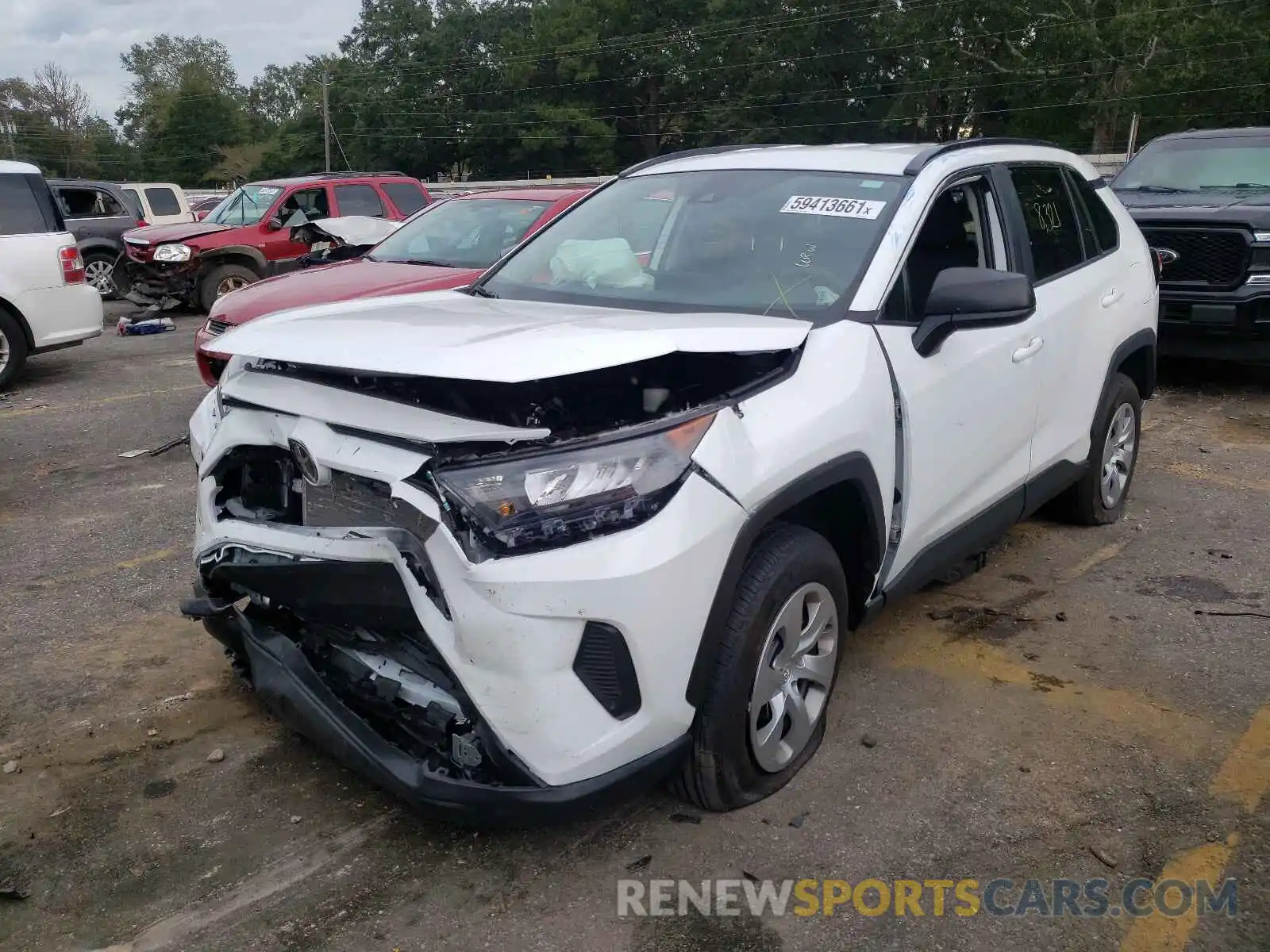 2 Photograph of a damaged car 2T3H1RFV7MW153581 TOYOTA RAV4 2021