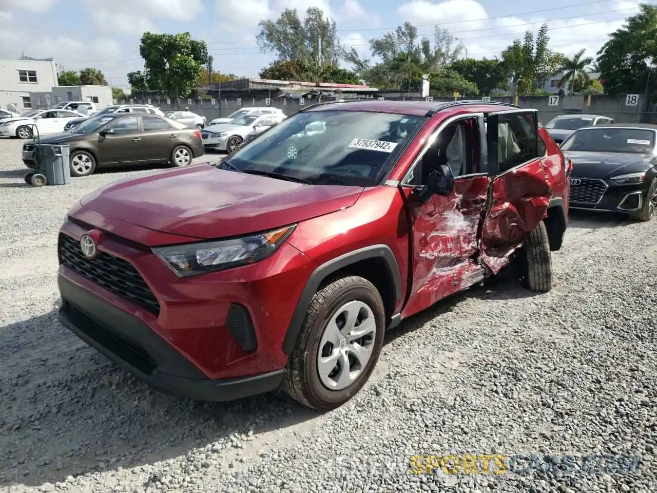 2 Photograph of a damaged car 2T3H1RFV7MW161535 TOYOTA RAV4 2021