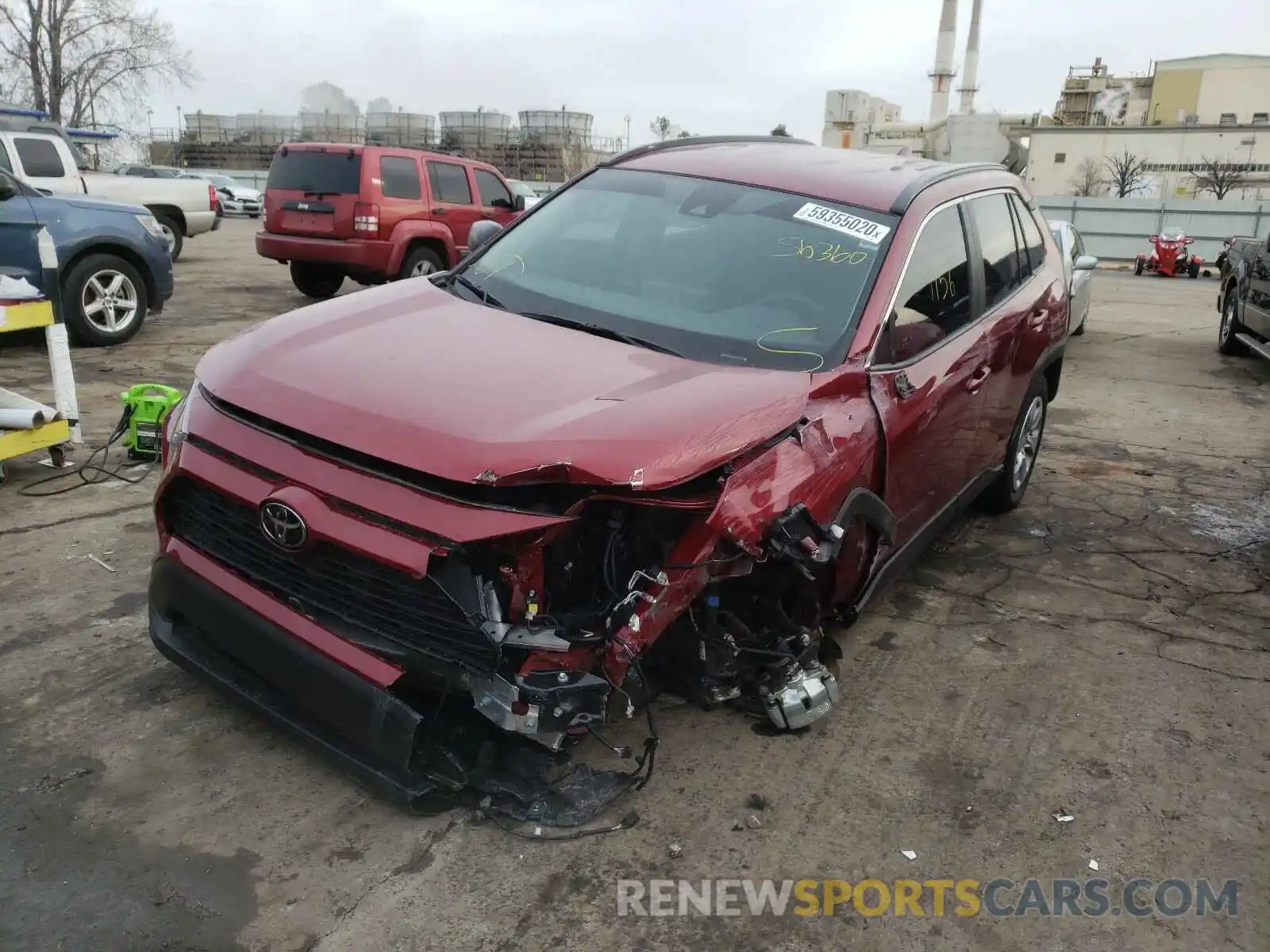 2 Photograph of a damaged car 2T3H1RFV8MC090055 TOYOTA RAV4 2021