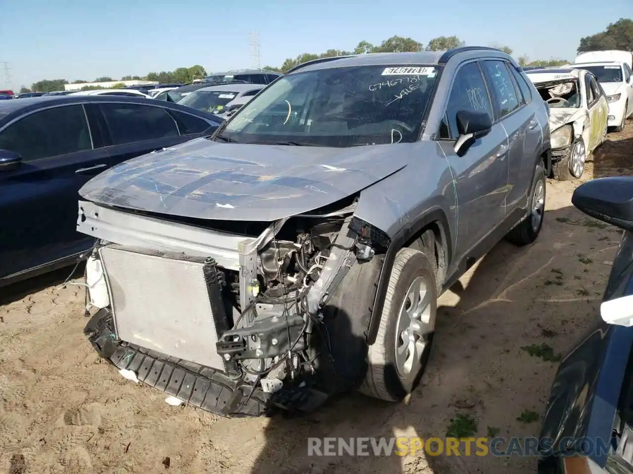 2 Photograph of a damaged car 2T3H1RFV8MC097510 TOYOTA RAV4 2021