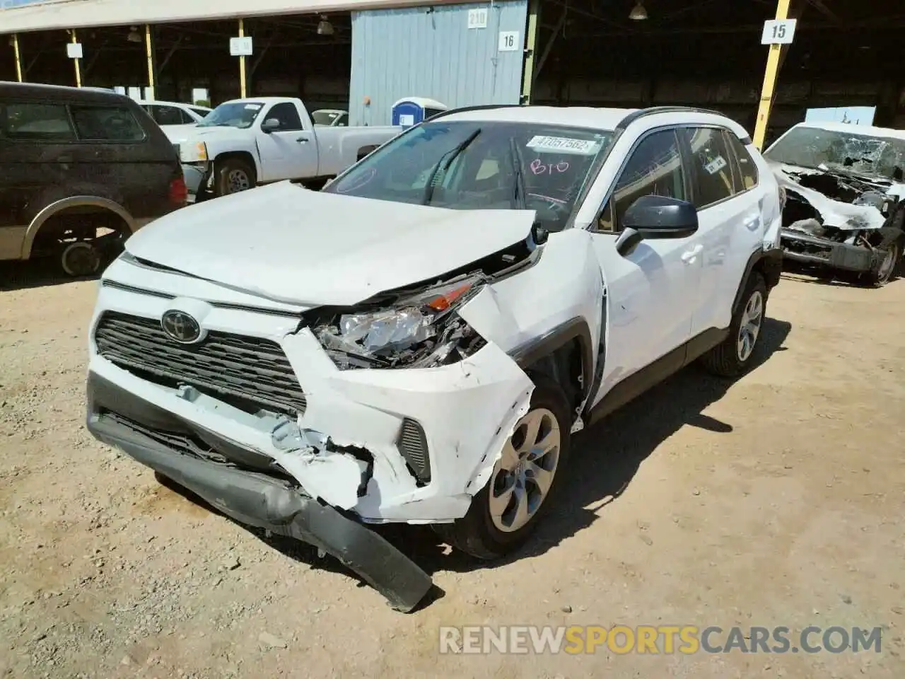 2 Photograph of a damaged car 2T3H1RFV8MC098155 TOYOTA RAV4 2021