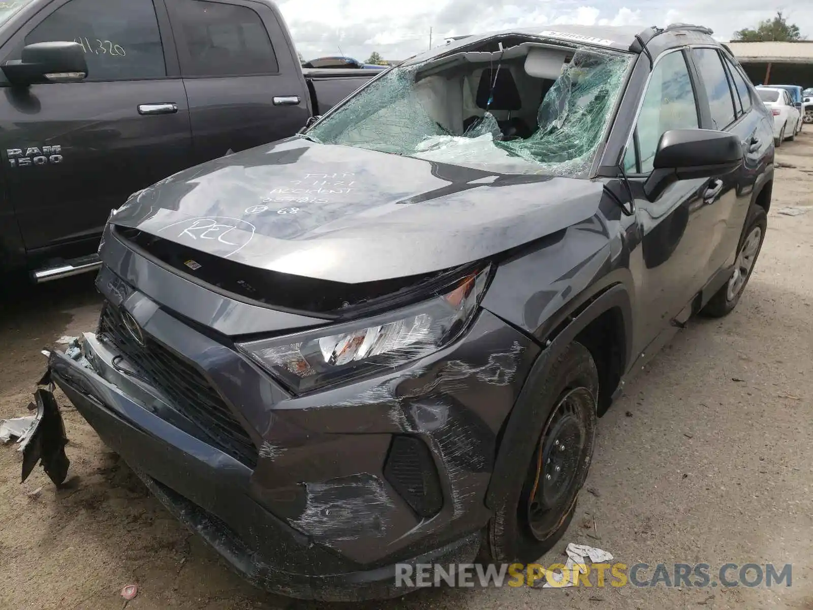 2 Photograph of a damaged car 2T3H1RFV9MC102200 TOYOTA RAV4 2021