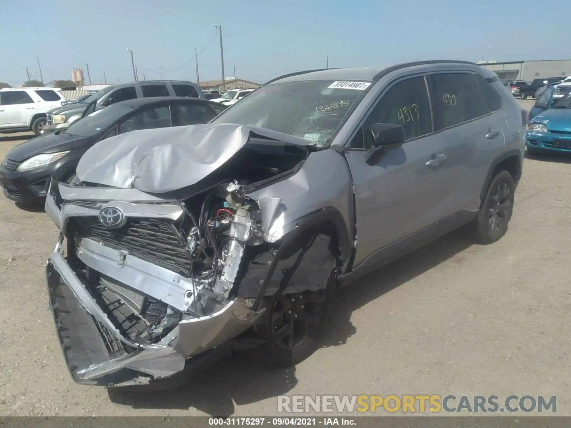 2 Photograph of a damaged car 2T3H1RFV9MC136895 TOYOTA RAV4 2021