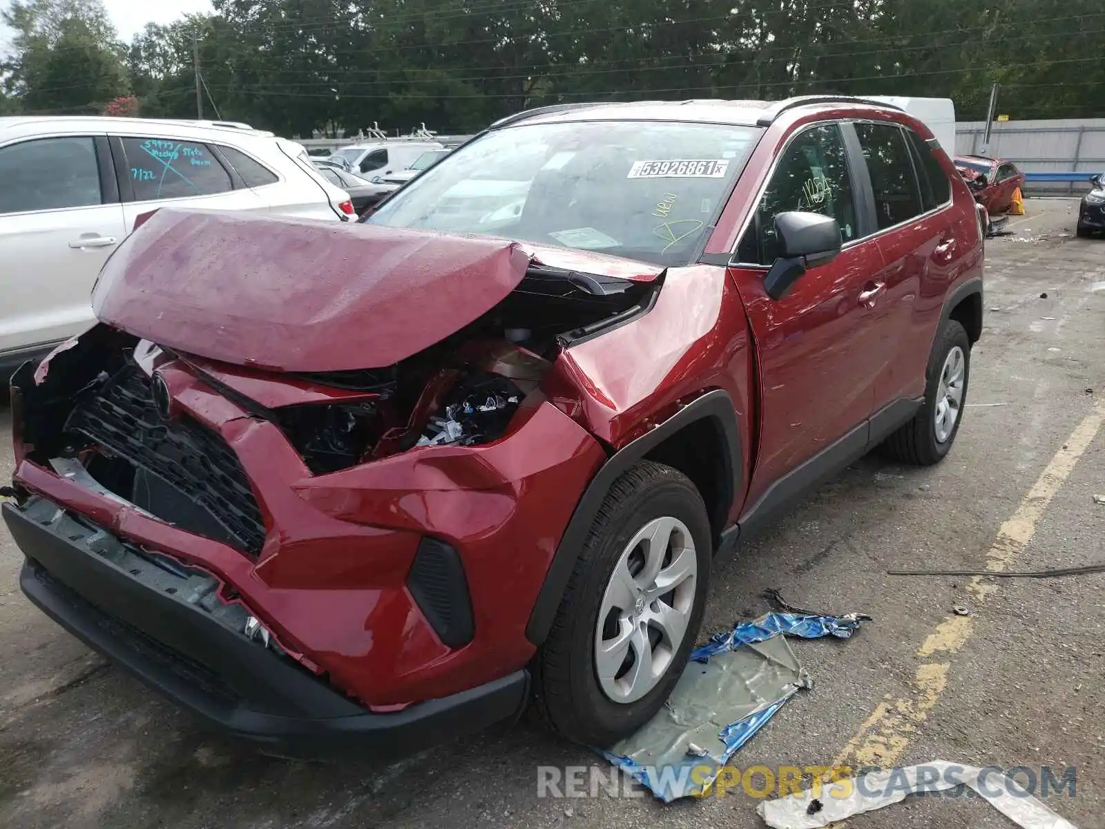 2 Photograph of a damaged car 2T3H1RFV9MW128813 TOYOTA RAV4 2021