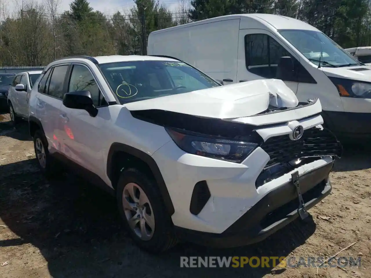 1 Photograph of a damaged car 2T3H1RFV9MW151251 TOYOTA RAV4 2021