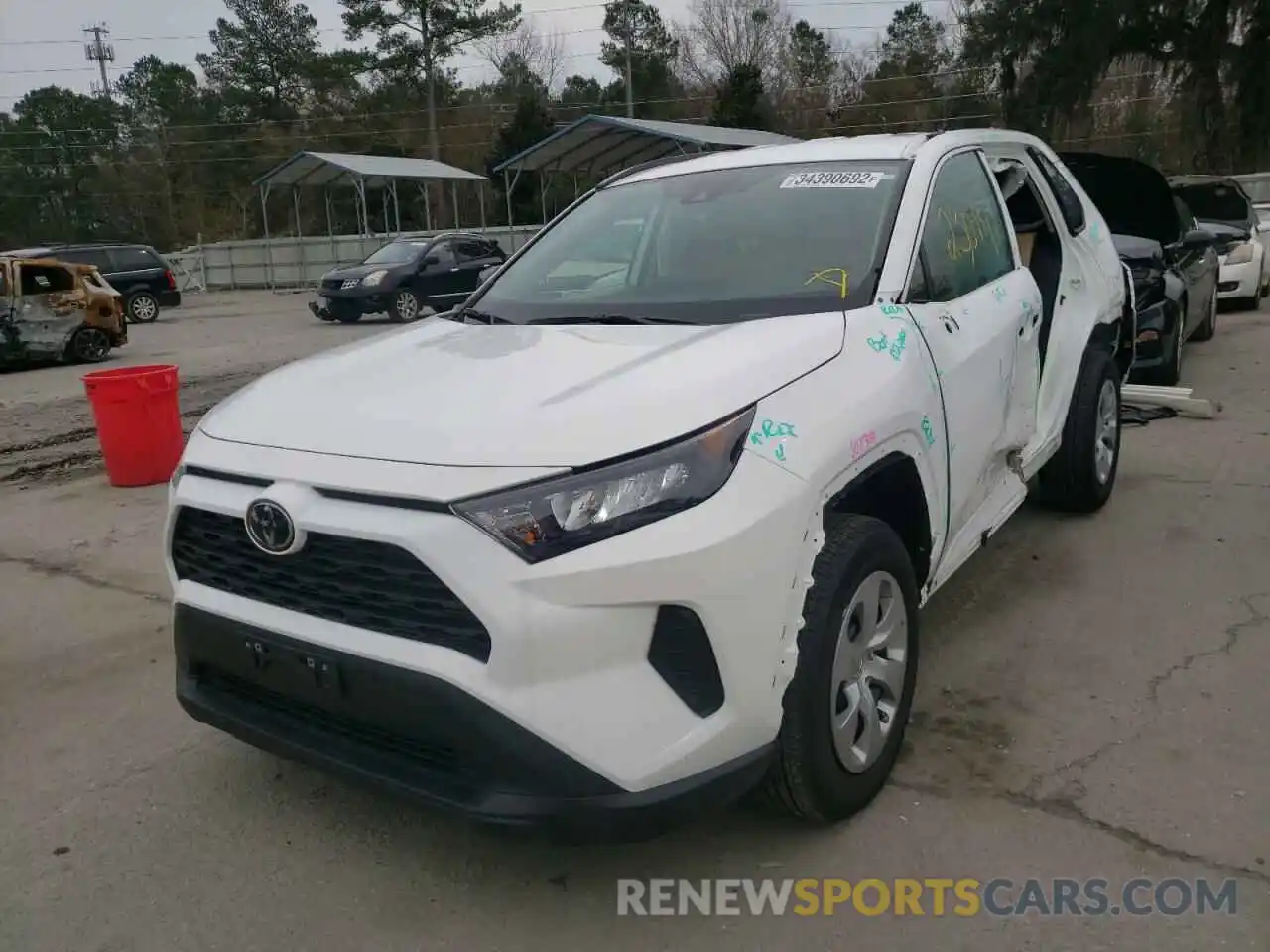 2 Photograph of a damaged car 2T3H1RFVXMC109141 TOYOTA RAV4 2021