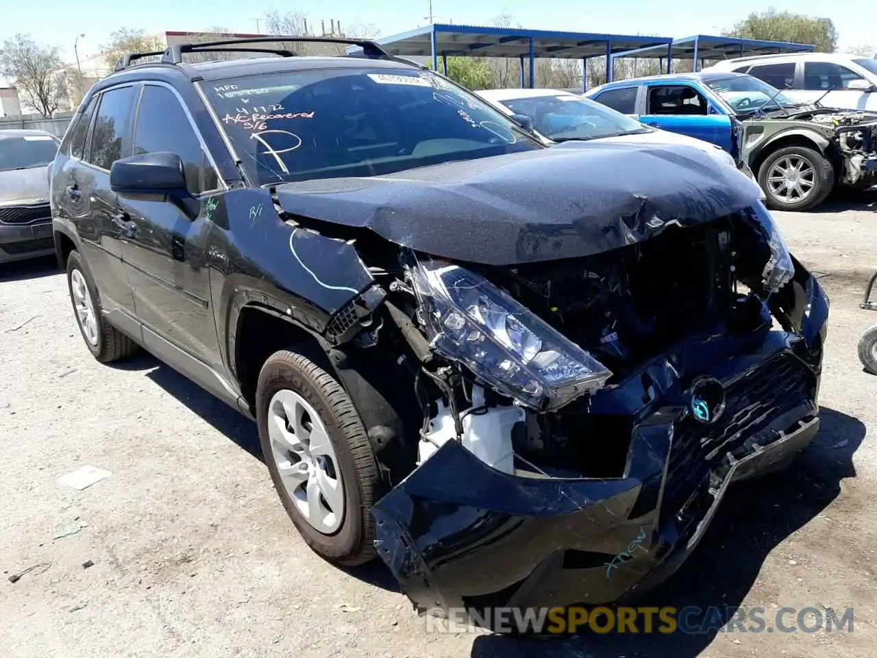 1 Photograph of a damaged car 2T3H1RFVXMC158436 TOYOTA RAV4 2021