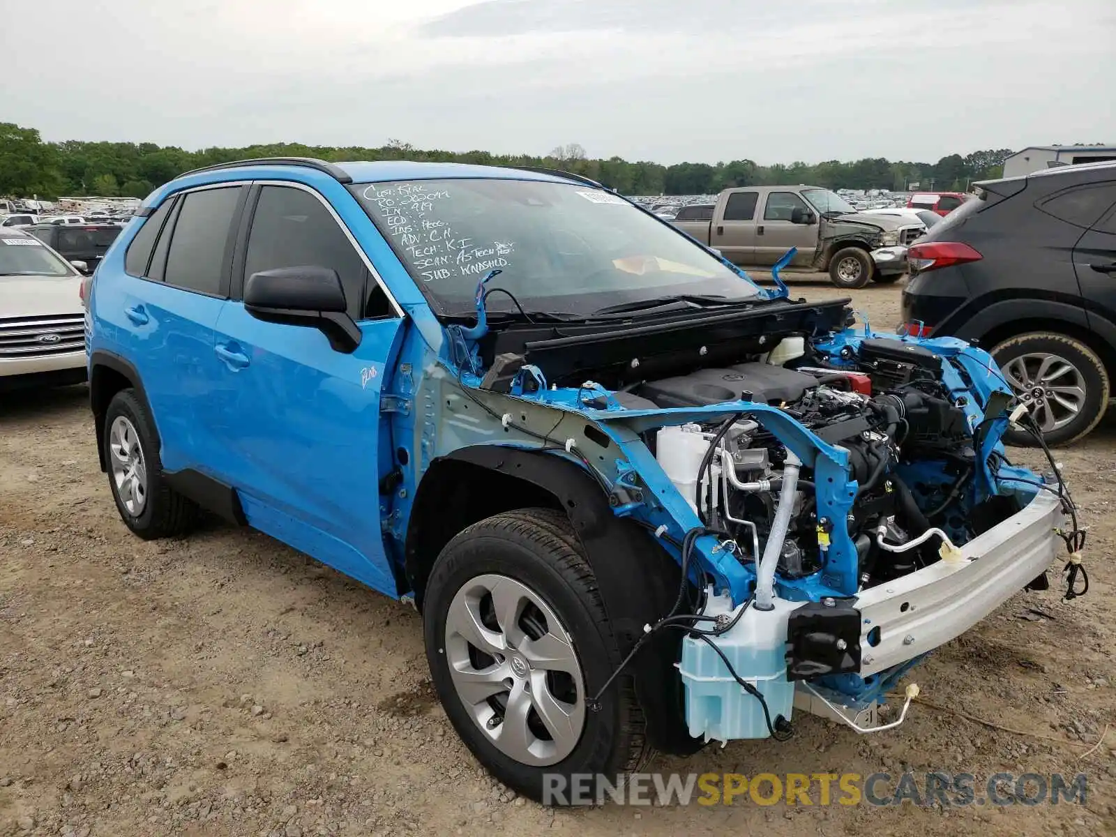 1 Photograph of a damaged car 2T3H1RFVXMW136483 TOYOTA RAV4 2021