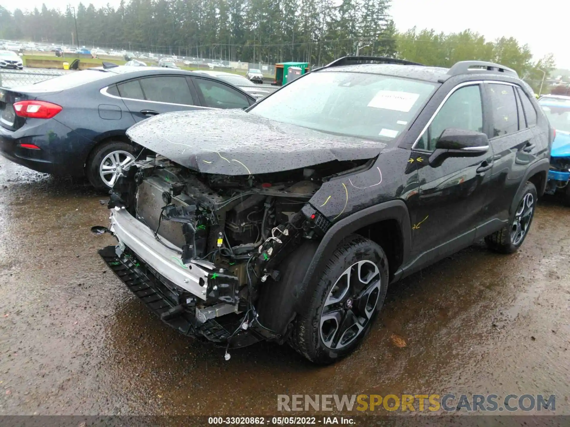 2 Photograph of a damaged car 2T3J1RFV3MW154230 TOYOTA RAV4 2021