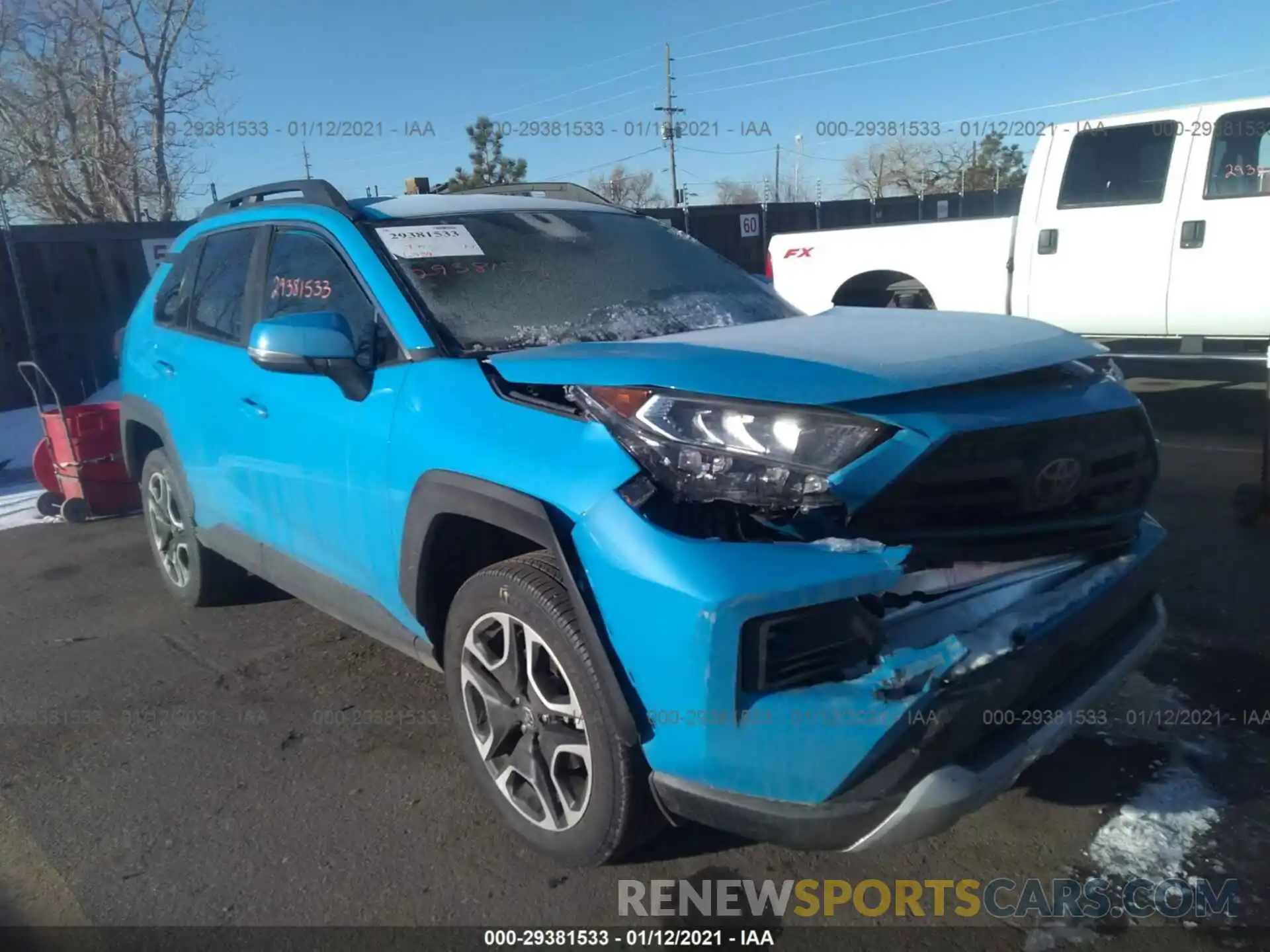 1 Photograph of a damaged car 2T3J1RFV8MW156927 TOYOTA RAV4 2021