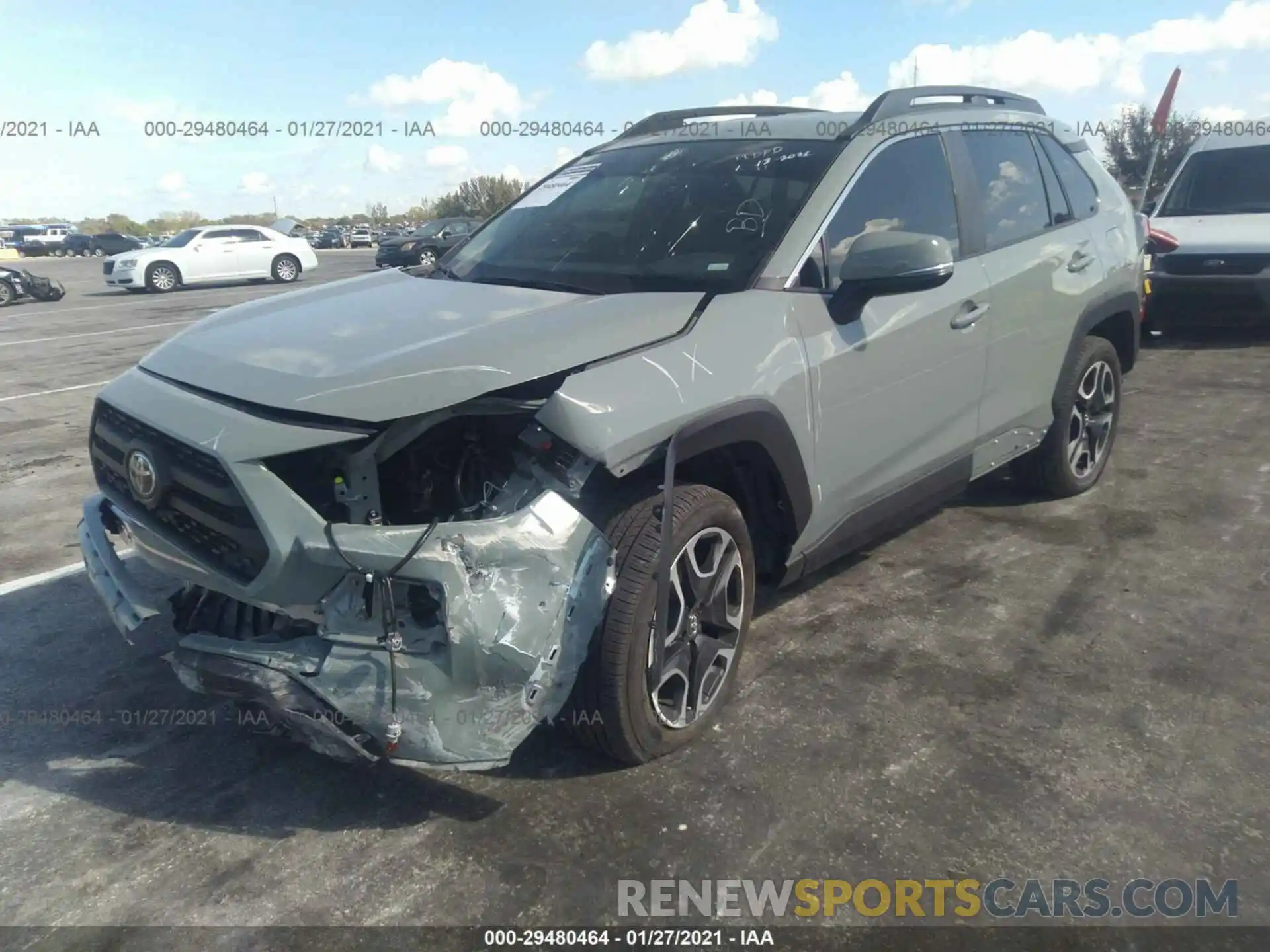 2 Photograph of a damaged car 2T3J1RFV8MW158984 TOYOTA RAV4 2021