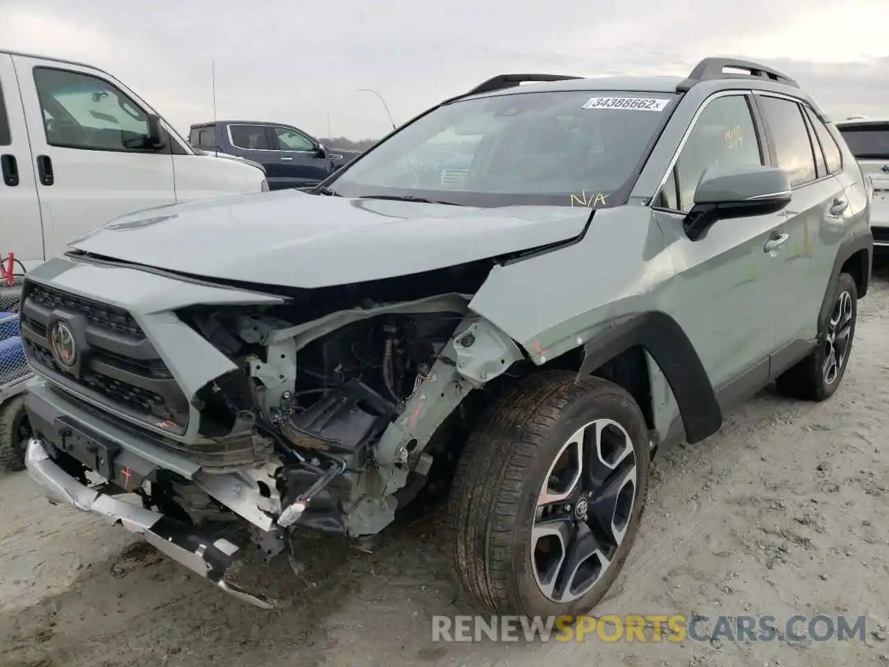 2 Photograph of a damaged car 2T3J1RFV9MW142776 TOYOTA RAV4 2021