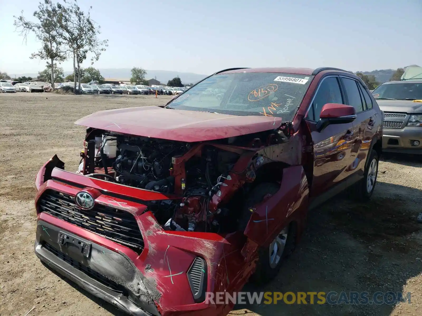 2 Photograph of a damaged car 2T3K1RFV3MW120535 TOYOTA RAV4 2021