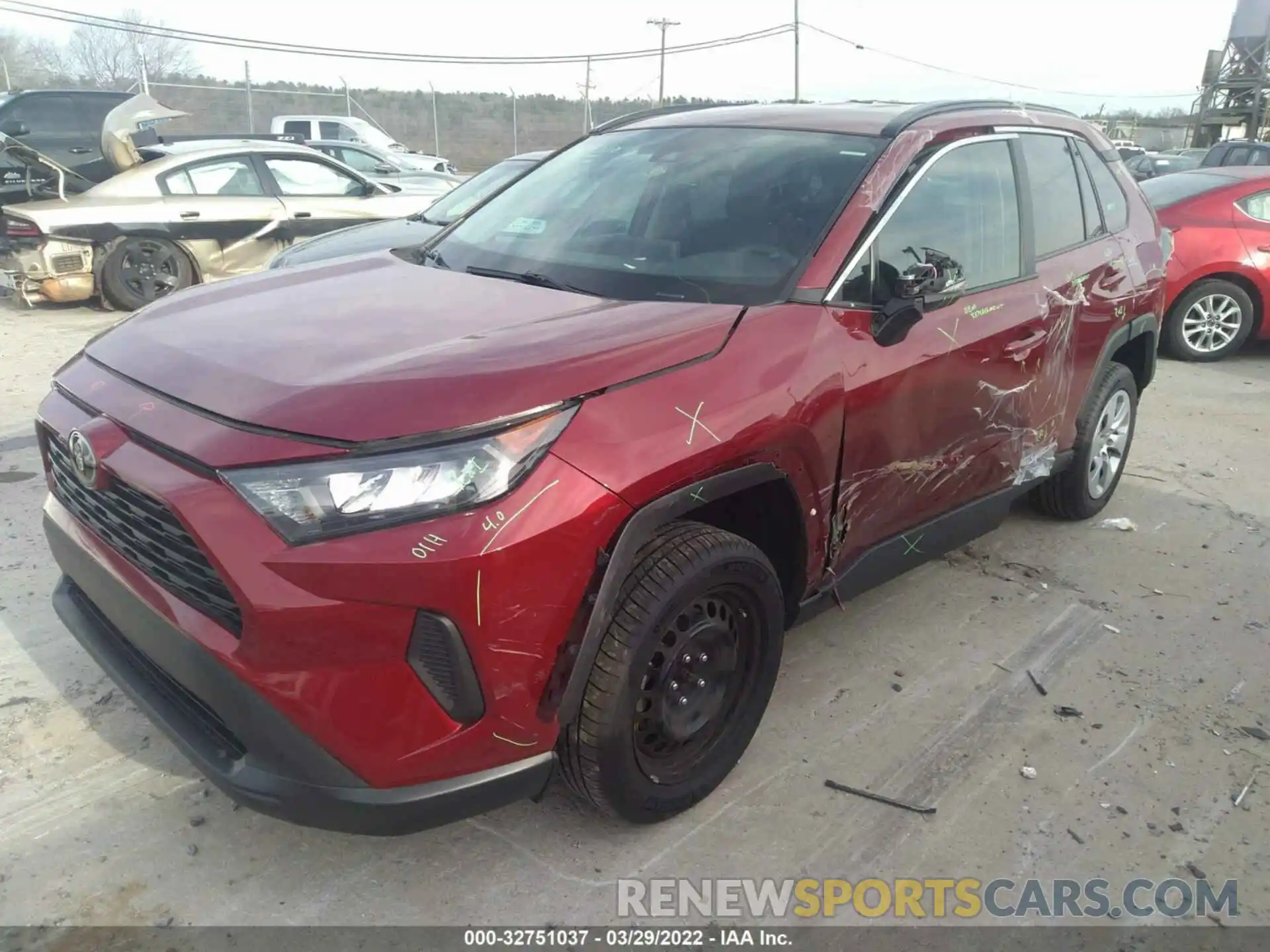 2 Photograph of a damaged car 2T3K1RFV5MW109245 TOYOTA RAV4 2021