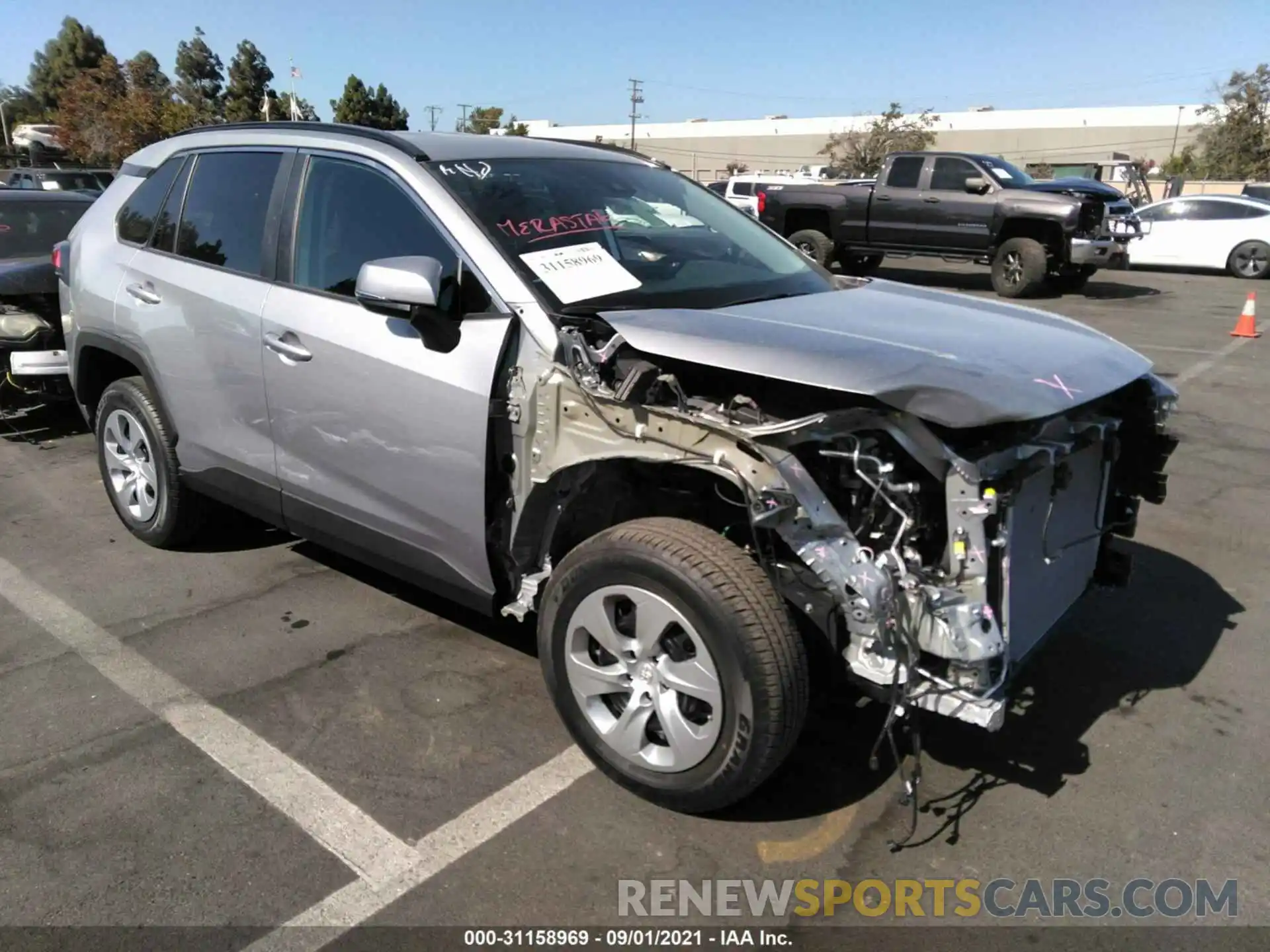 1 Photograph of a damaged car 2T3K1RFV6MC145902 TOYOTA RAV4 2021