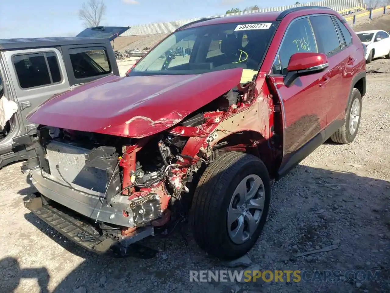 2 Photograph of a damaged car 2T3K1RFV8MW164191 TOYOTA RAV4 2021