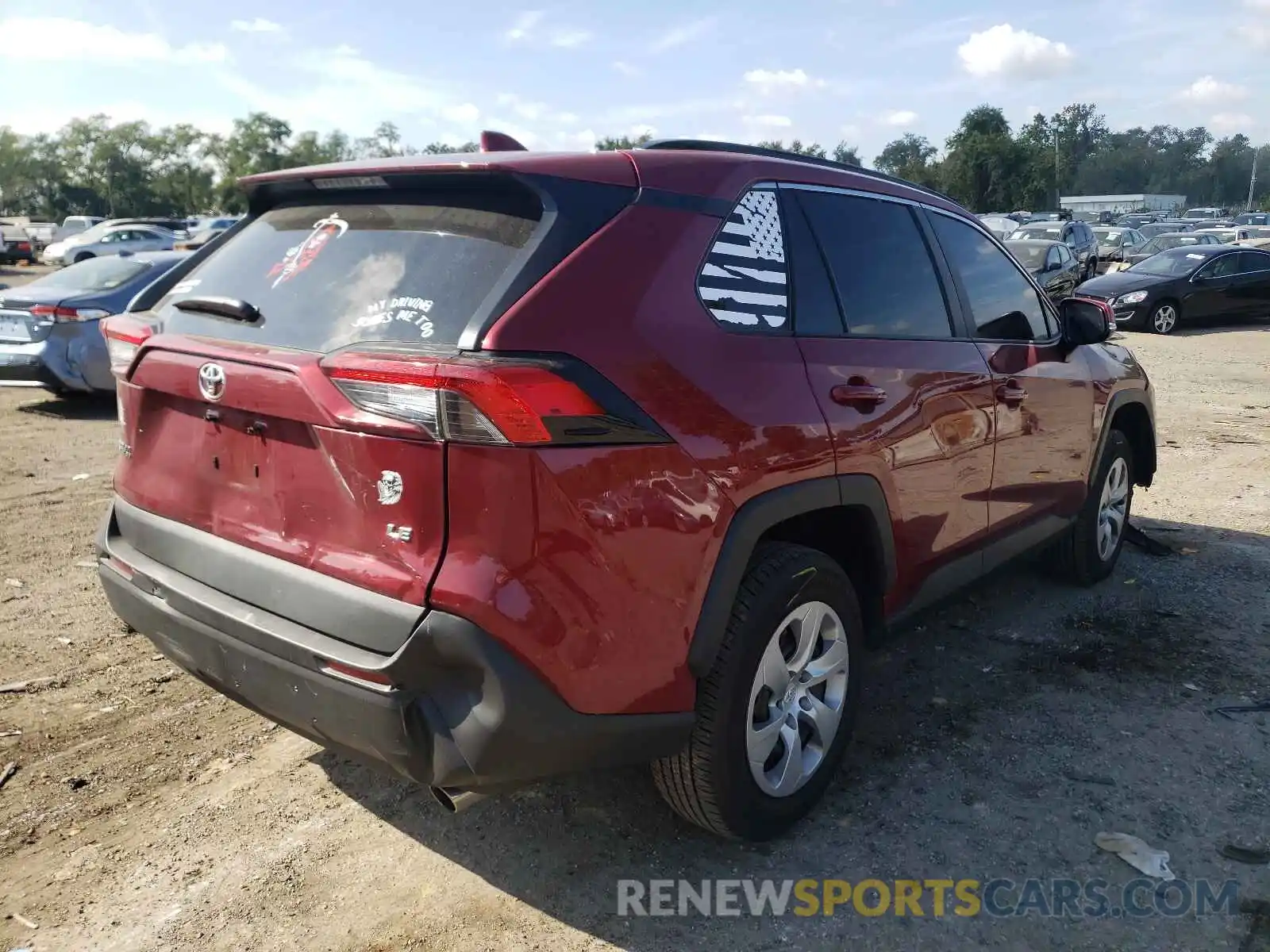 4 Photograph of a damaged car 2T3K1RFVXMW142824 TOYOTA RAV4 2021