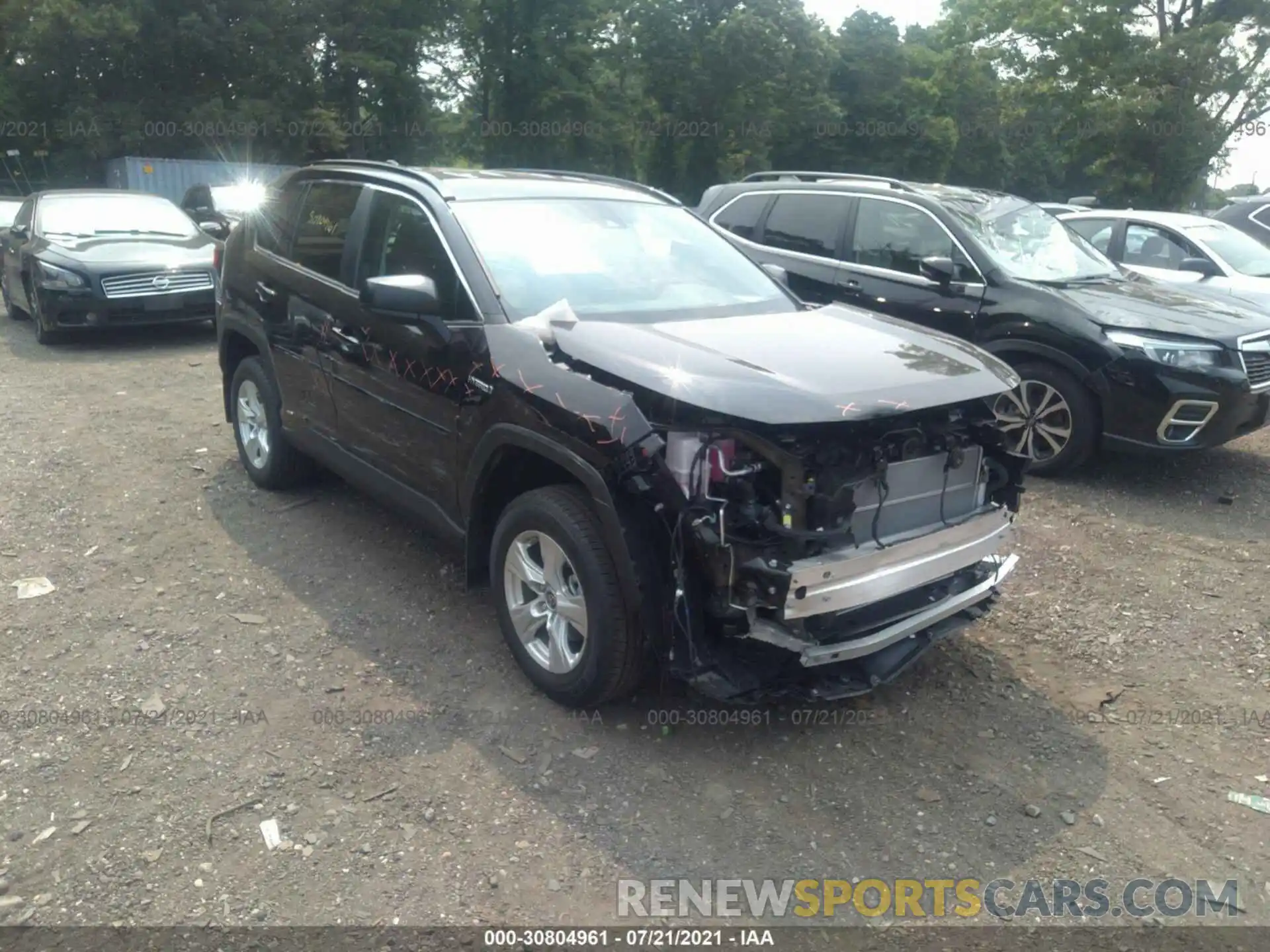 1 Photograph of a damaged car 2T3LWRFV1MW119843 TOYOTA RAV4 2021