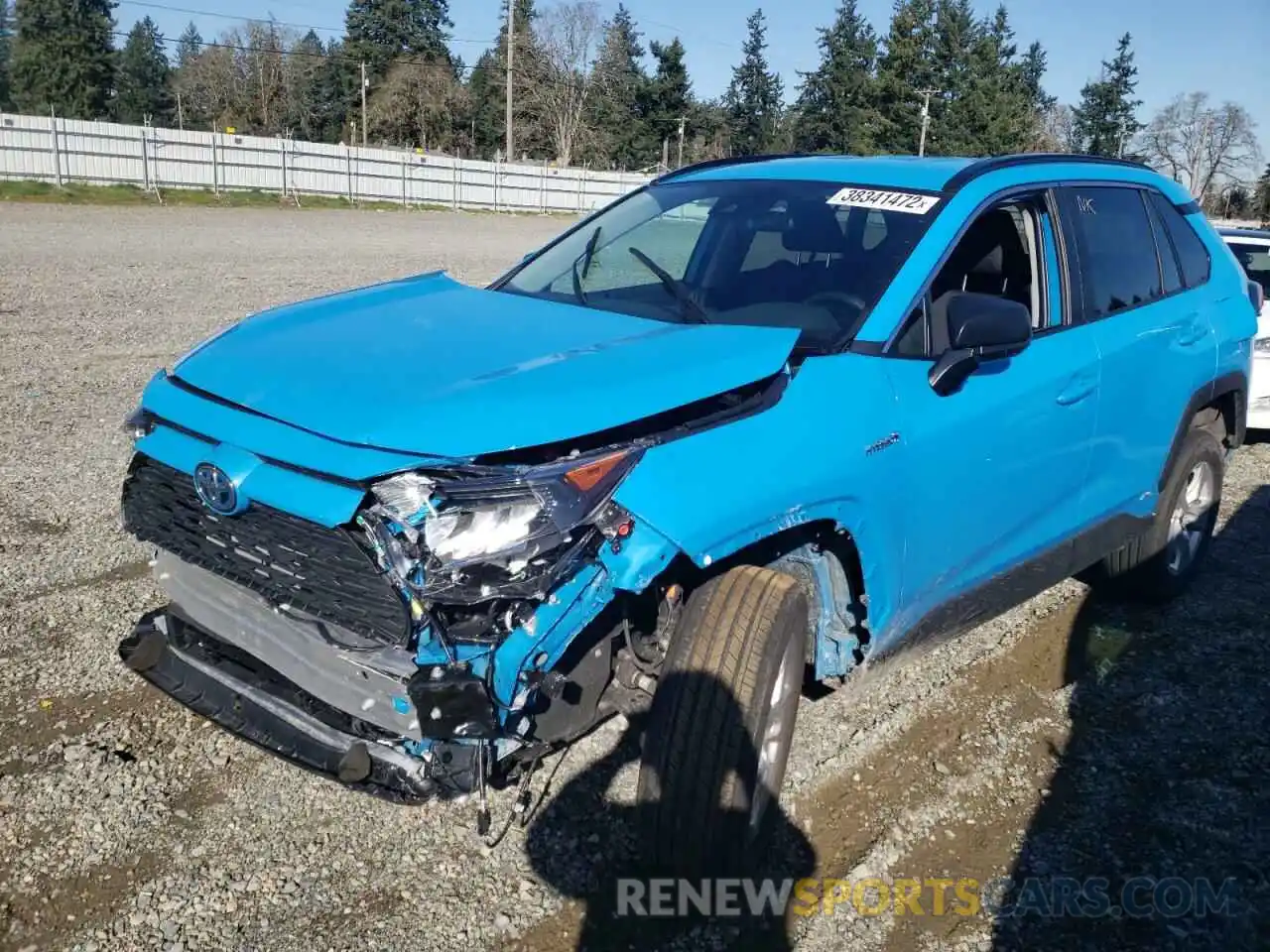 2 Photograph of a damaged car 2T3LWRFV7MW127624 TOYOTA RAV4 2021