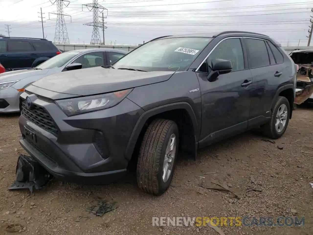 2 Photograph of a damaged car 2T3LWRFV9MW116396 TOYOTA RAV4 2021