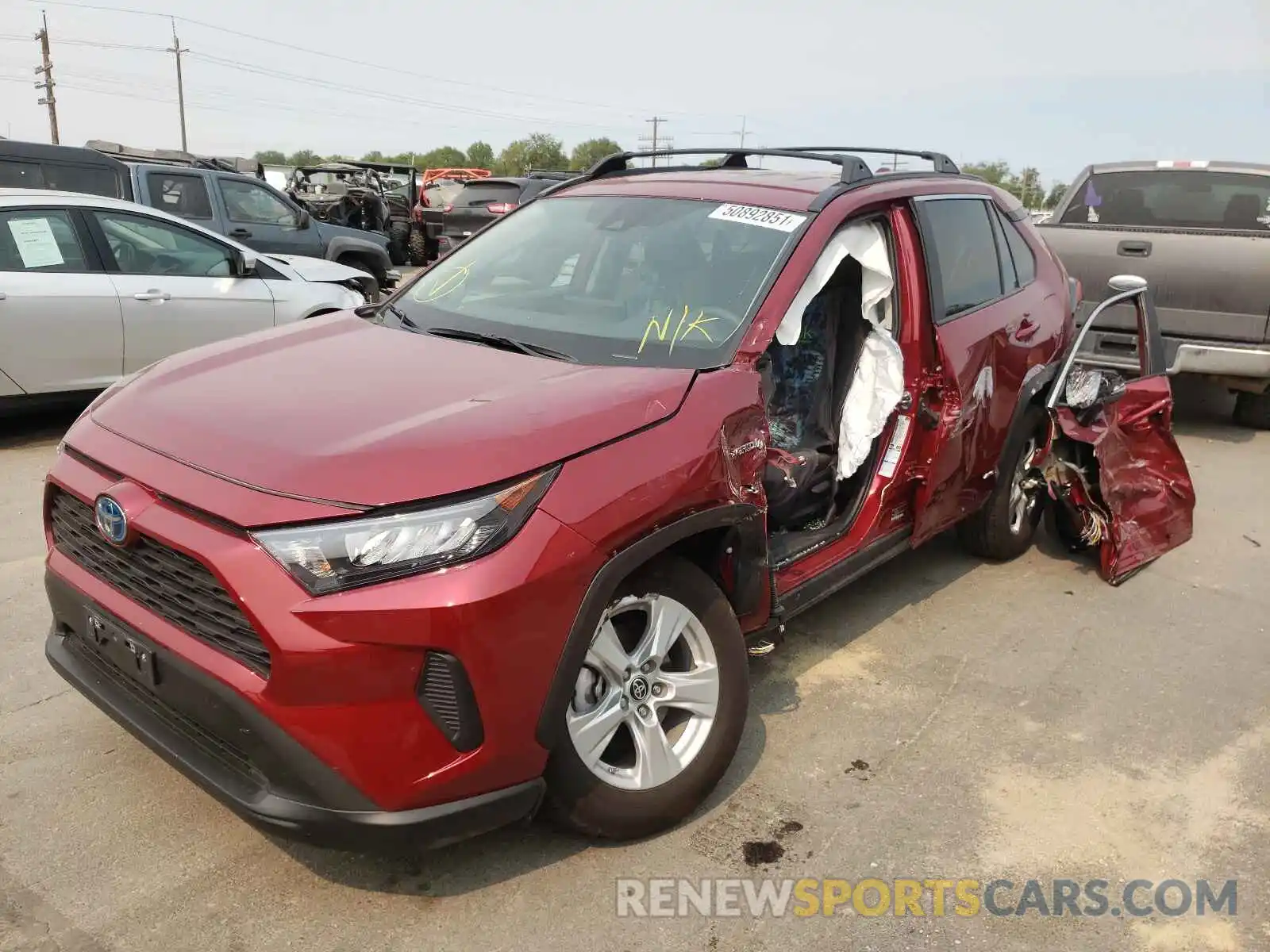 2 Photograph of a damaged car 2T3M6RFV8MW016195 TOYOTA RAV4 2021