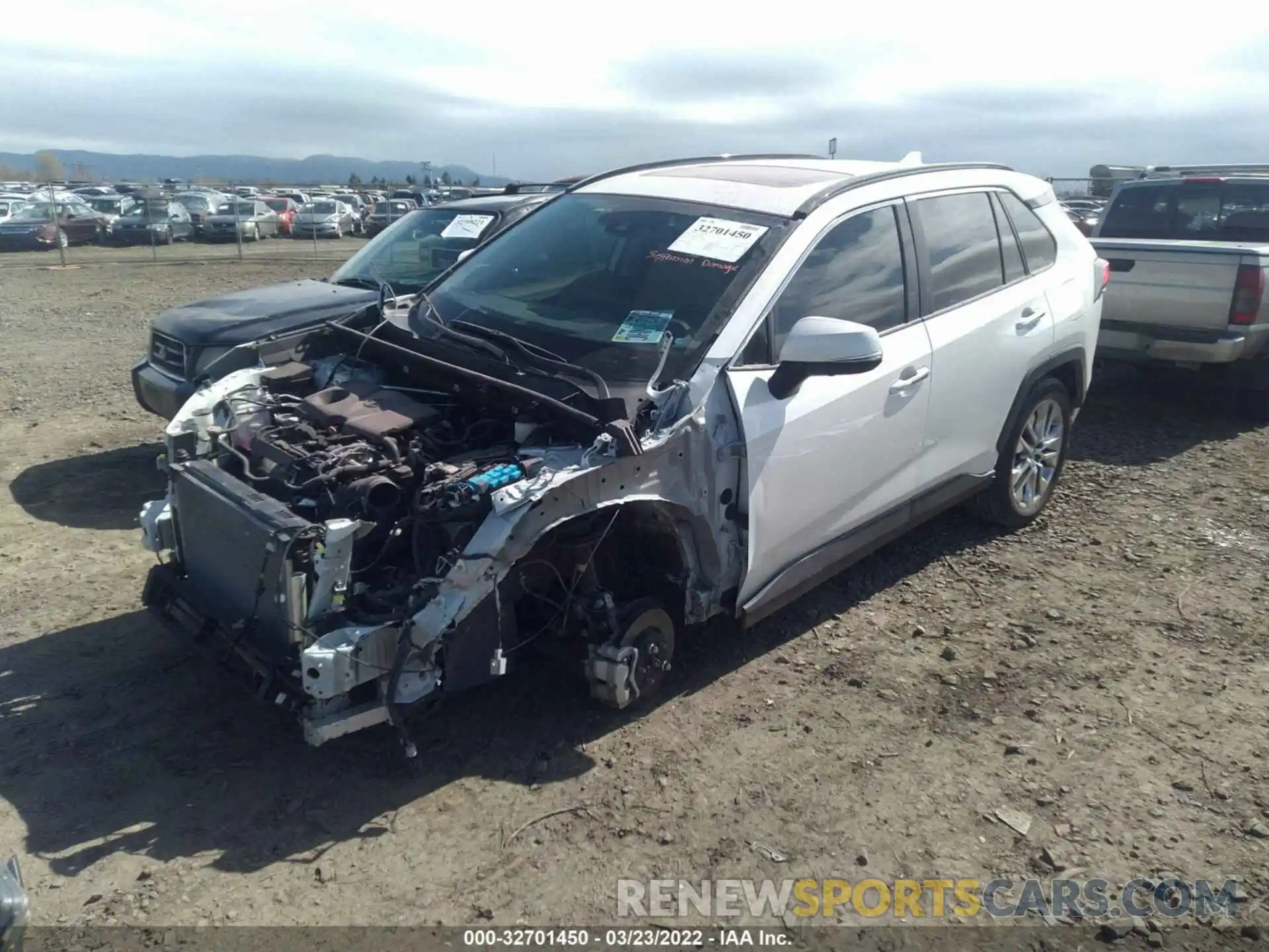 2 Photograph of a damaged car 2T3N1RFV4MW160541 TOYOTA RAV4 2021