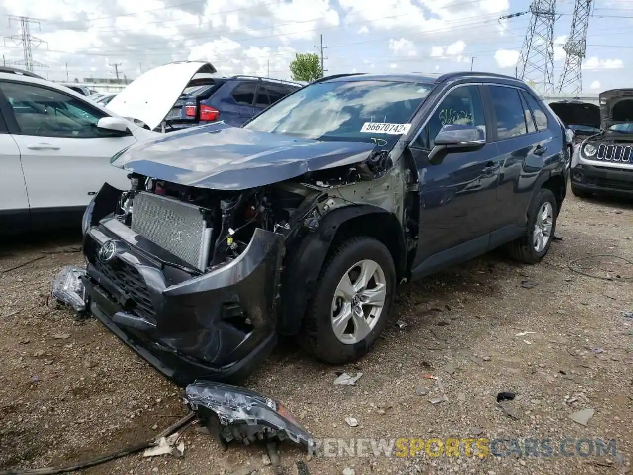 2 Photograph of a damaged car 2T3P1RFV0MC255785 TOYOTA RAV4 2021