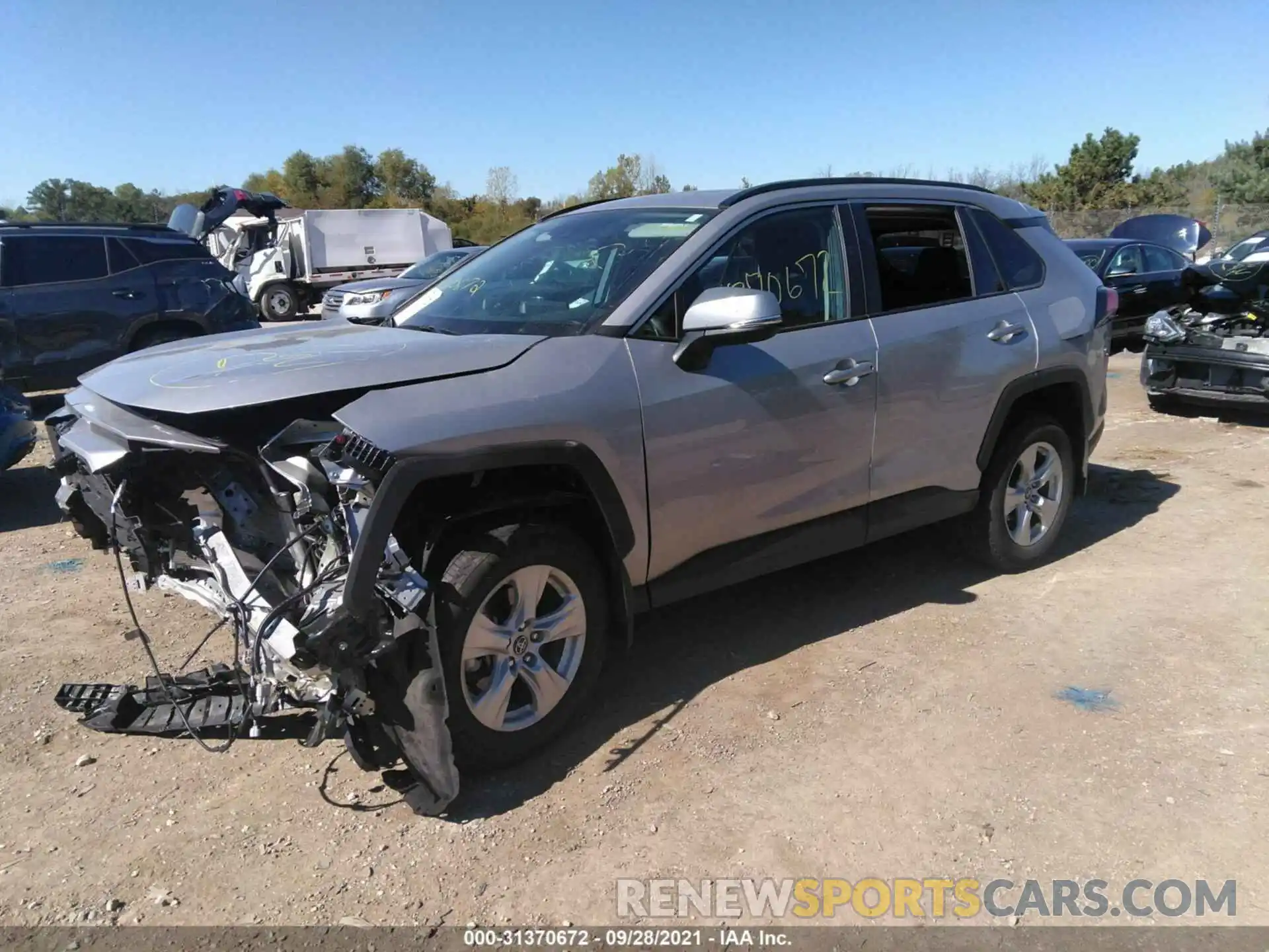 2 Photograph of a damaged car 2T3P1RFV4MW141657 TOYOTA RAV4 2021