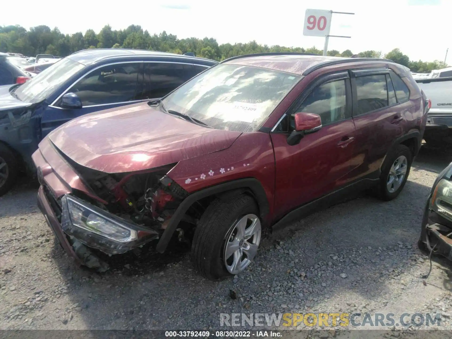 2 Photograph of a damaged car 2T3P1RFV4MW192348 TOYOTA RAV4 2021