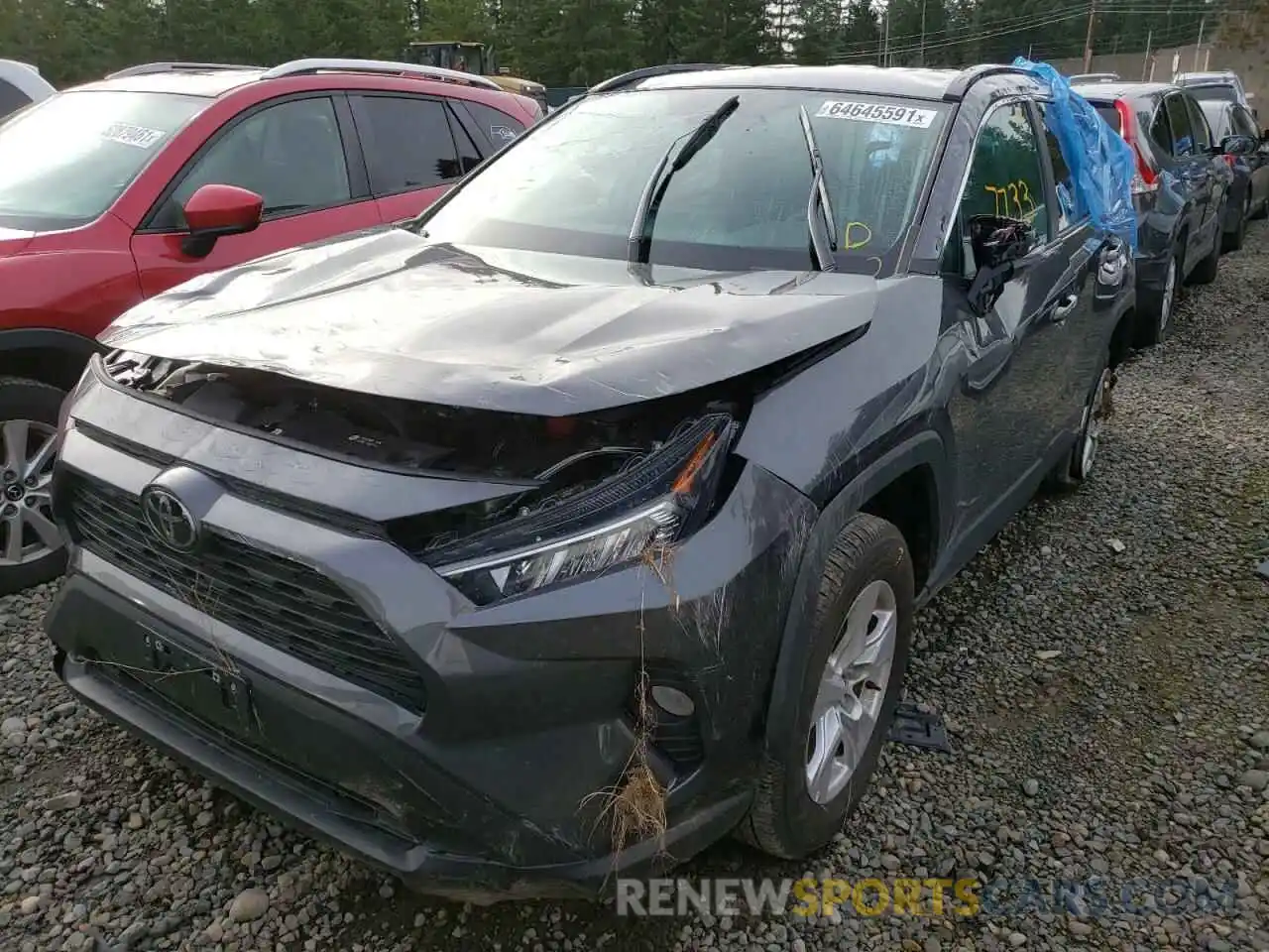 2 Photograph of a damaged car 2T3P1RFV8MW204484 TOYOTA RAV4 2021