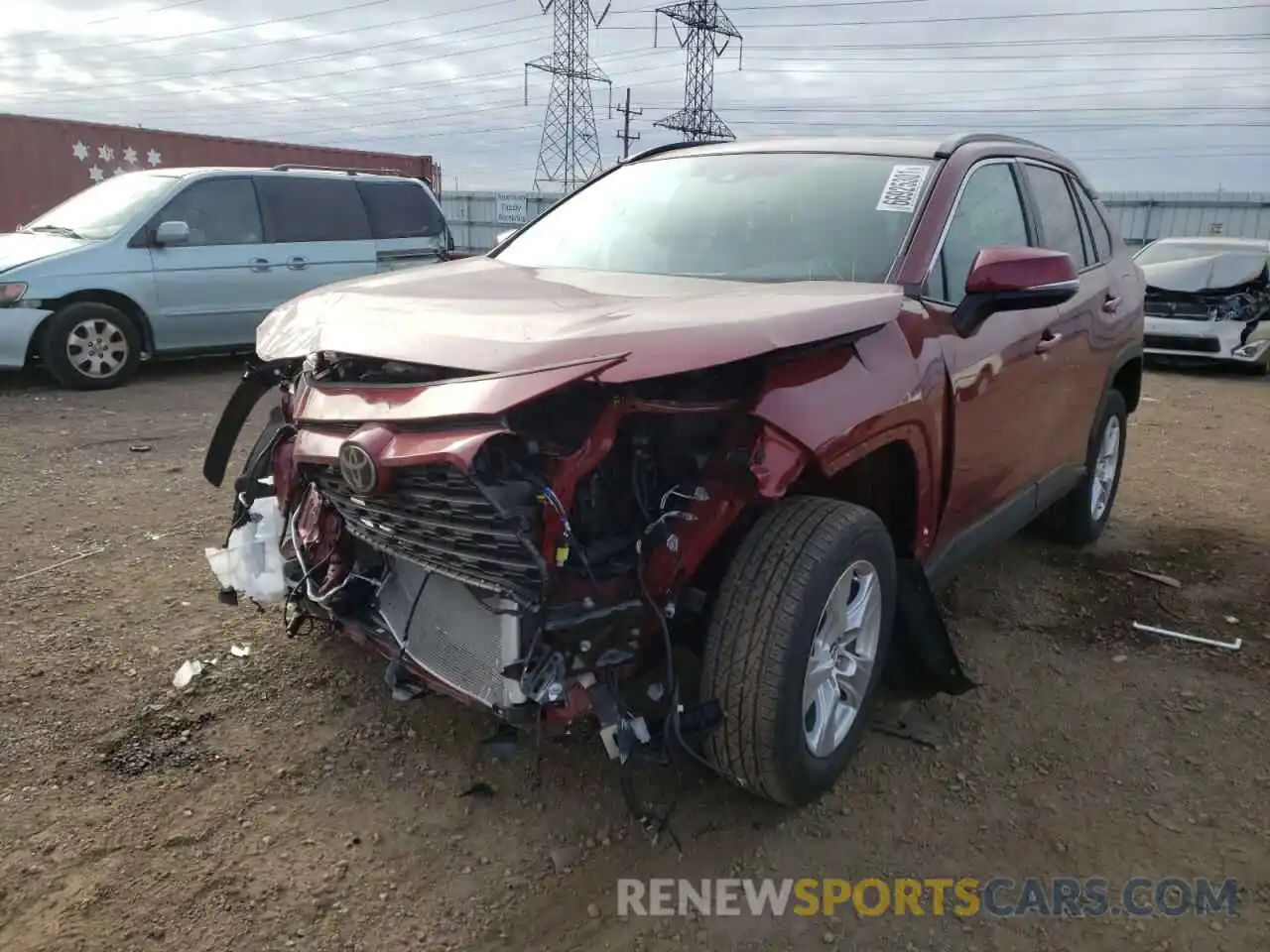 2 Photograph of a damaged car 2T3P1RFV9MW162018 TOYOTA RAV4 2021