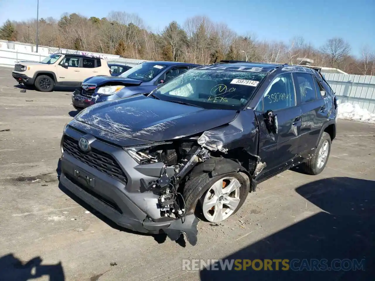 2 Photograph of a damaged car 2T3R6RFV1MW015508 TOYOTA RAV4 2021