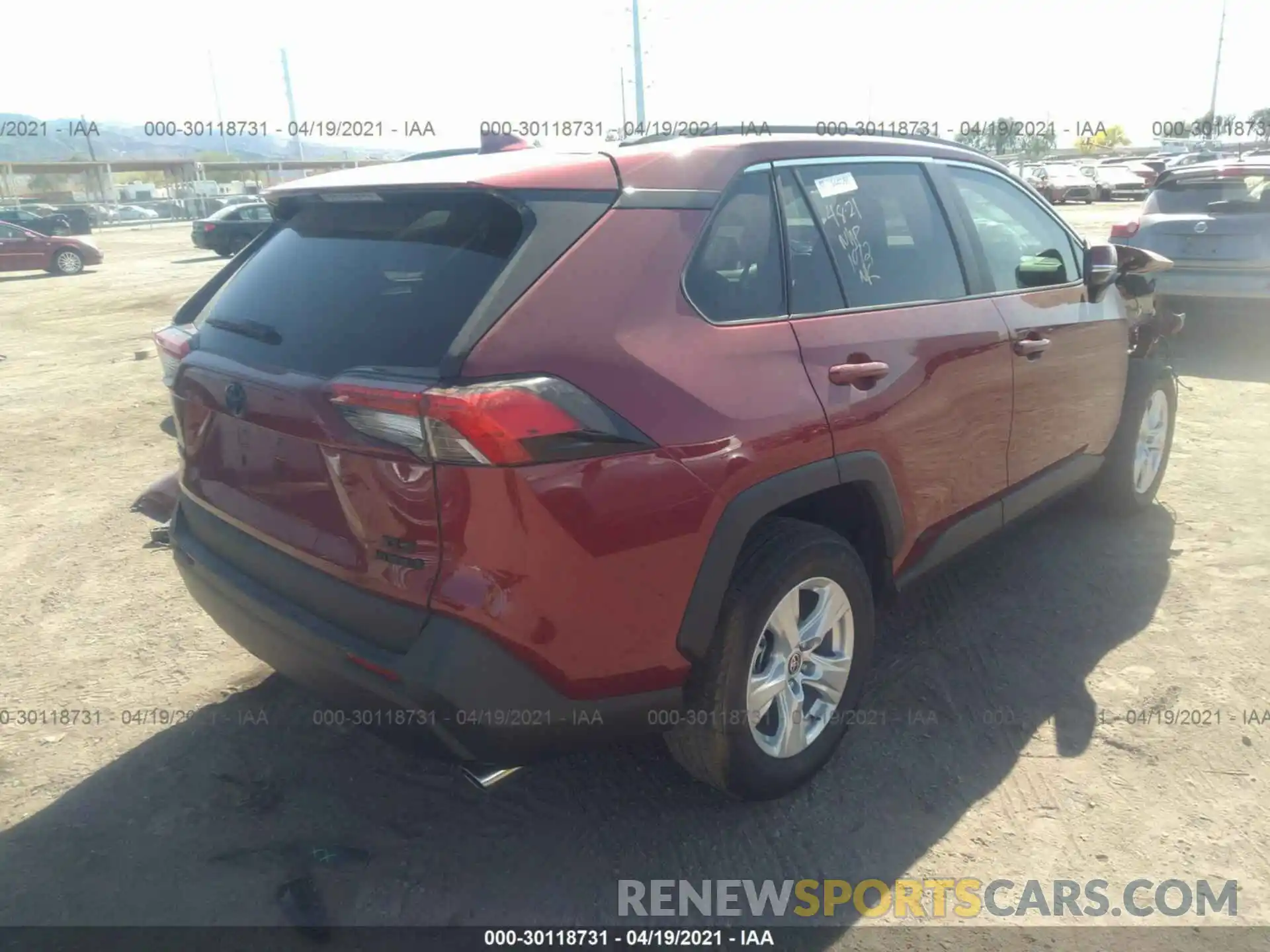 4 Фотография поврежденного автомобиля 2T3R6RFV4MW013199 TOYOTA RAV4 2021