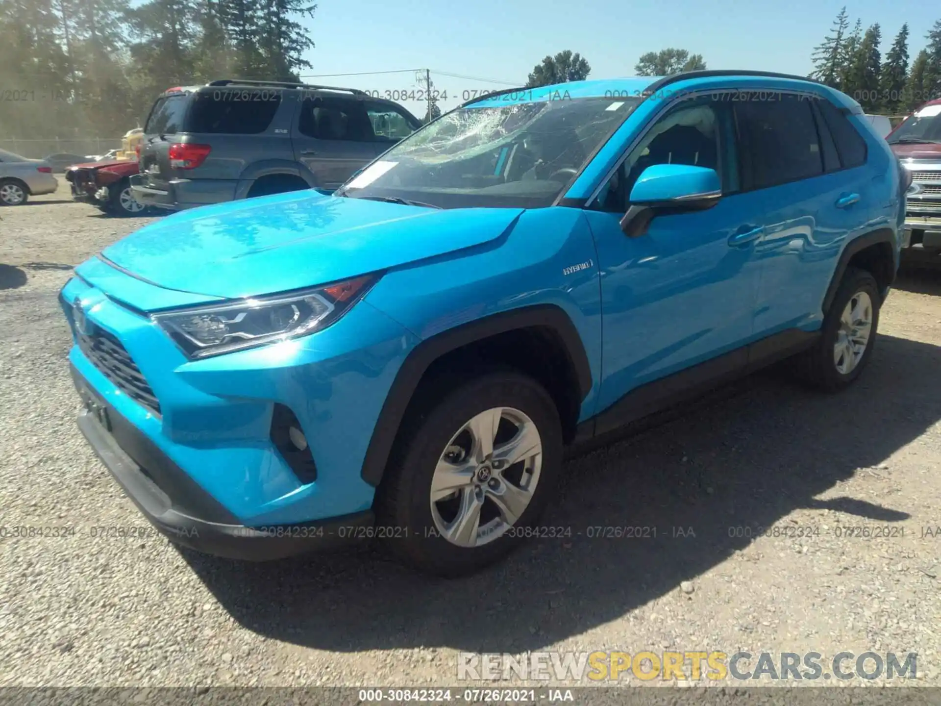 2 Photograph of a damaged car 2T3R6RFVXMW007875 TOYOTA RAV4 2021