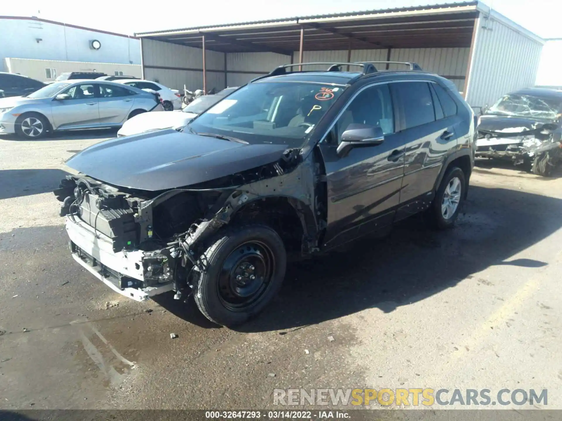 2 Photograph of a damaged car 2T3RWRFV2MW117822 TOYOTA RAV4 2021