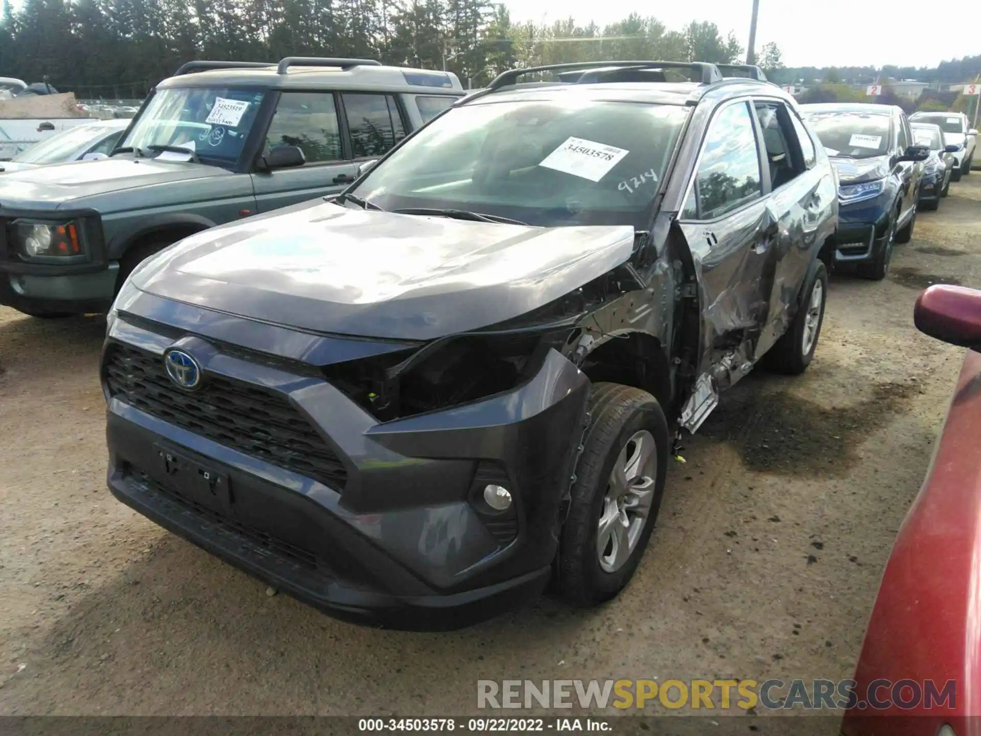 2 Photograph of a damaged car 2T3RWRFV3MW109714 TOYOTA RAV4 2021