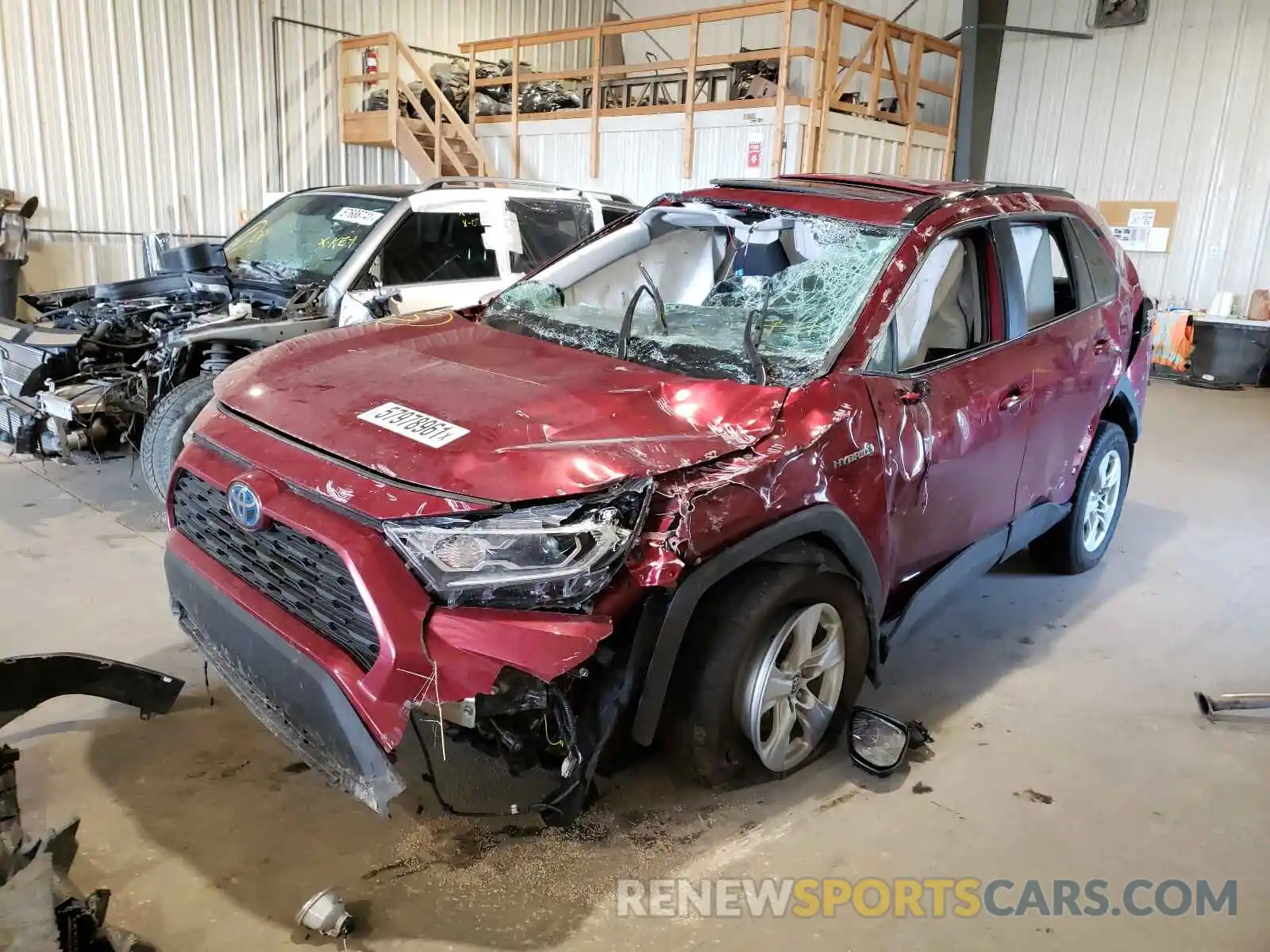 2 Photograph of a damaged car 2T3RWRFV5MW115501 TOYOTA RAV4 2021