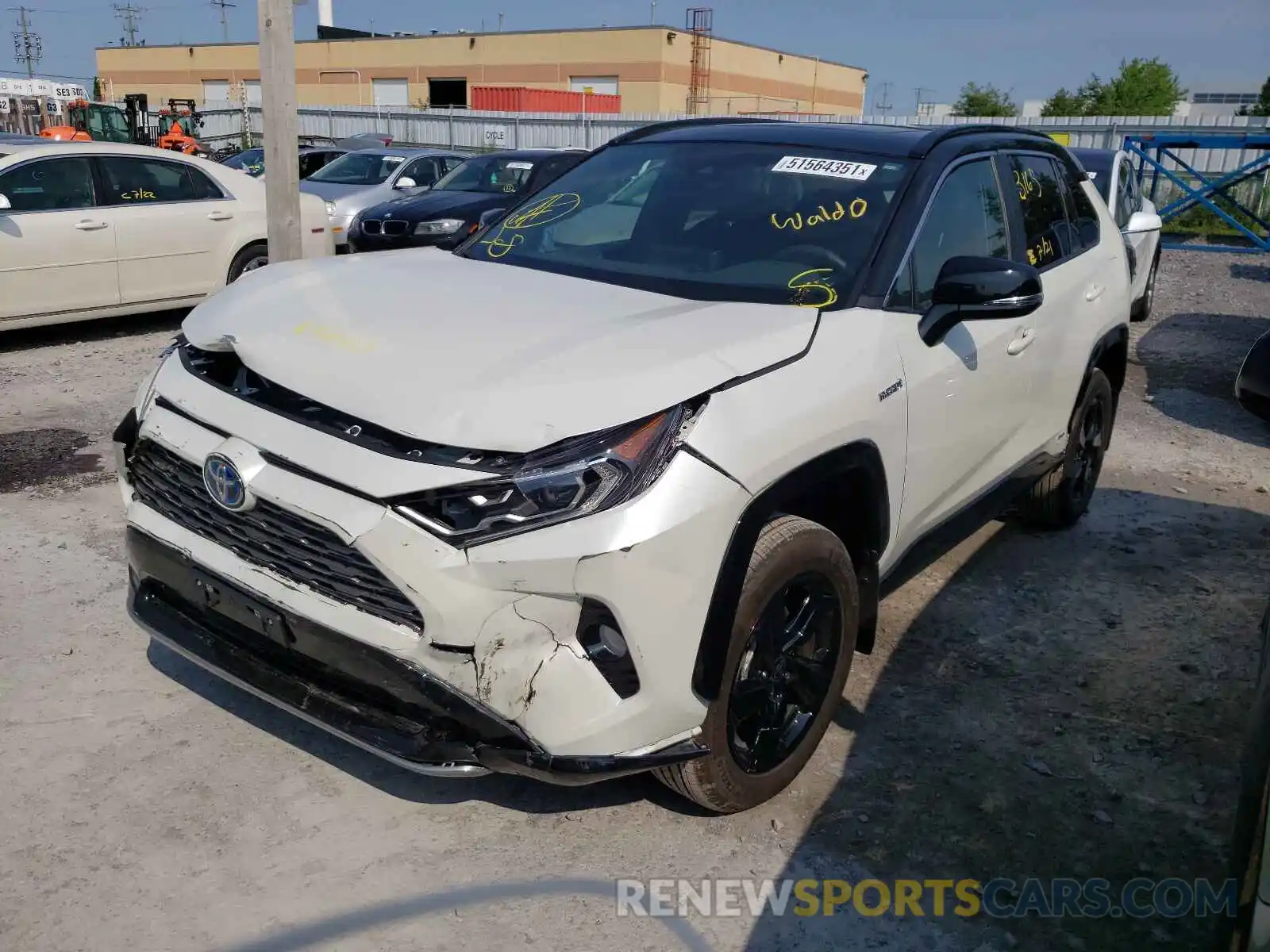 2 Photograph of a damaged car 2T3RWRFV5MW118396 TOYOTA RAV4 2021