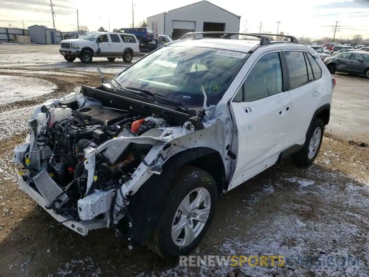 2 Photograph of a damaged car 2T3RWRFV7MW111370 TOYOTA RAV4 2021