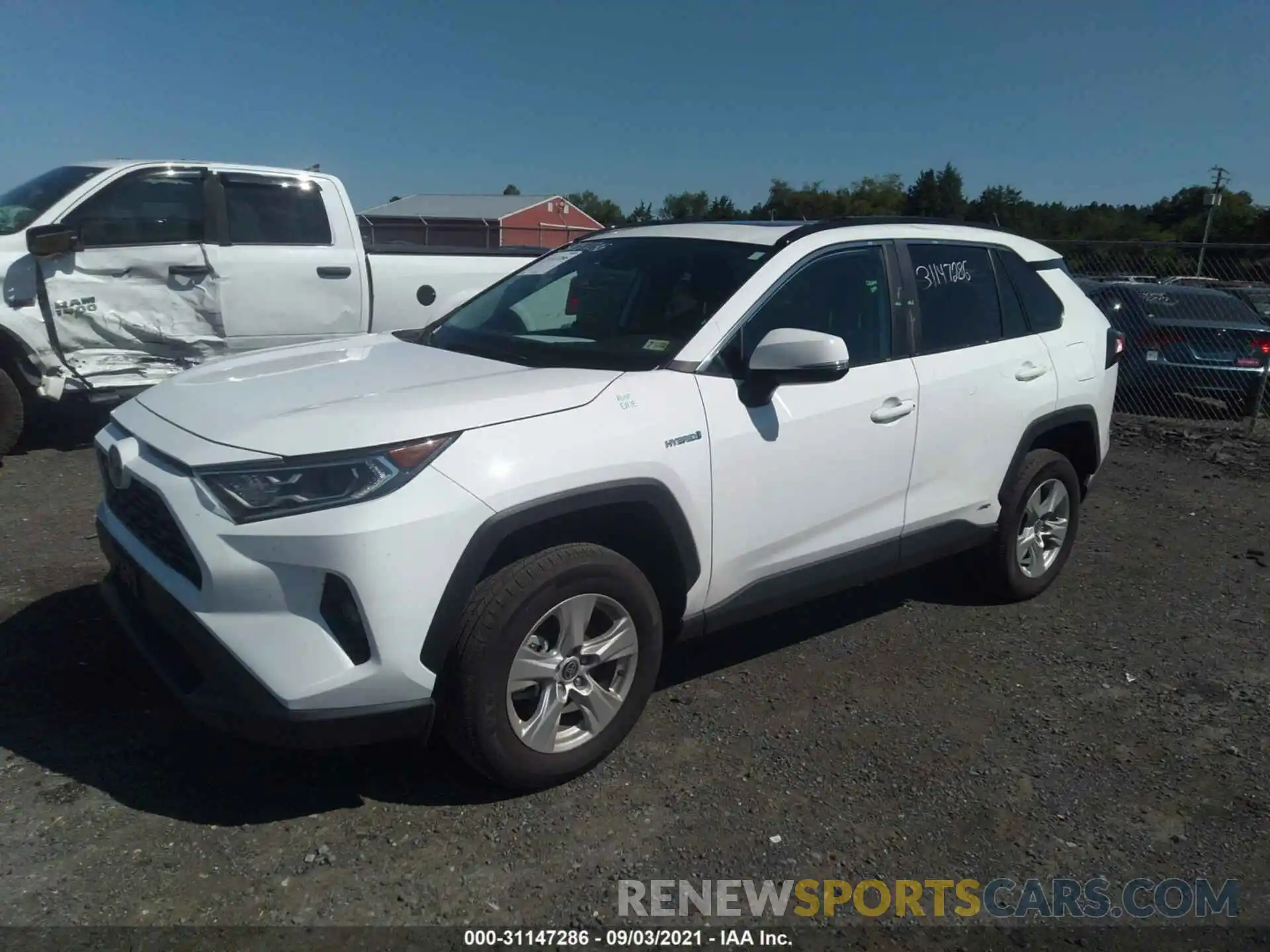 2 Photograph of a damaged car 2T3RWRFV7MW122157 TOYOTA RAV4 2021